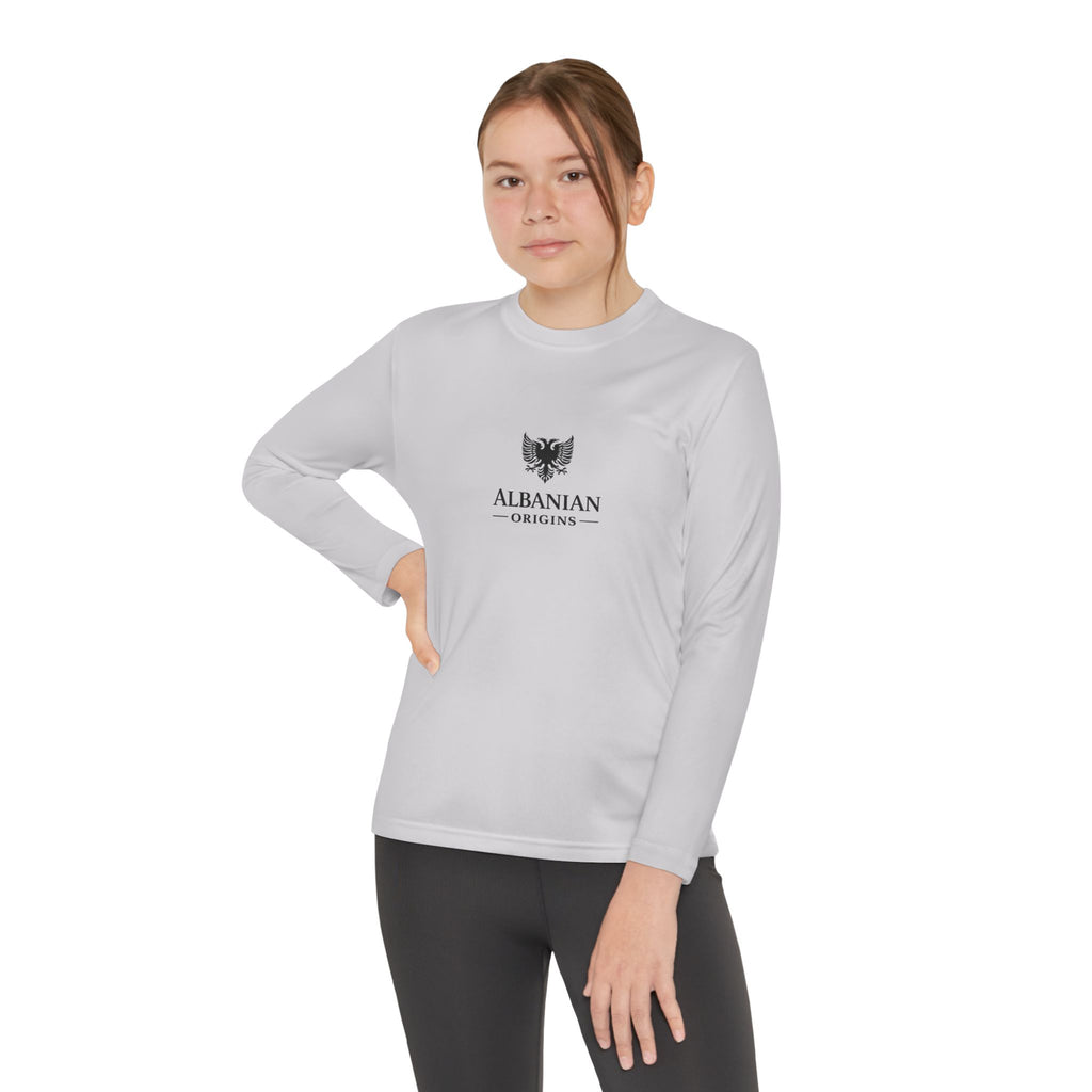 Youth Long Sleeve Competitor Tee - Albanian Origins Eagle