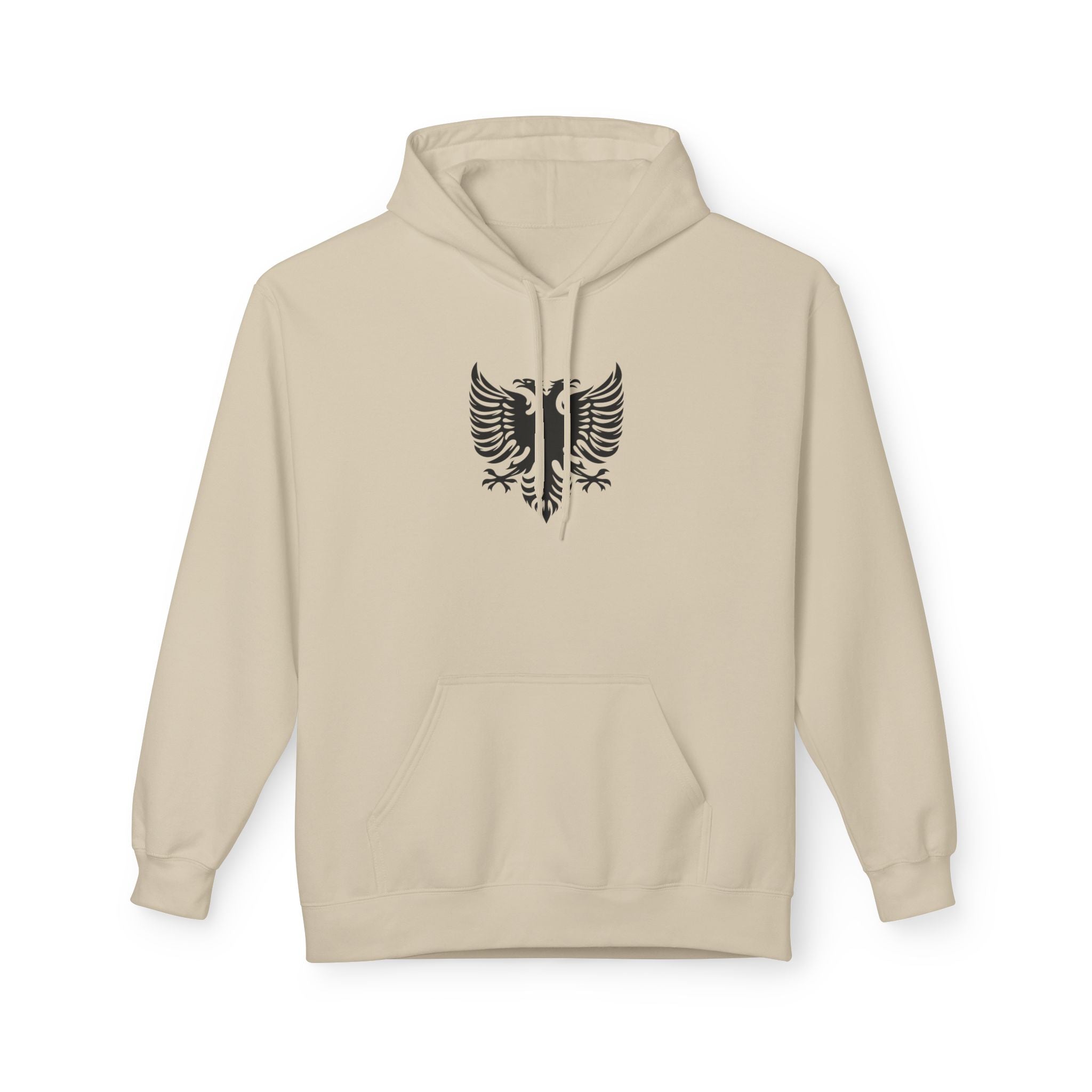 Unisex Midweight Softstyle Fleece Hoodie - Tribal Eagle  Design - Albanian Origins