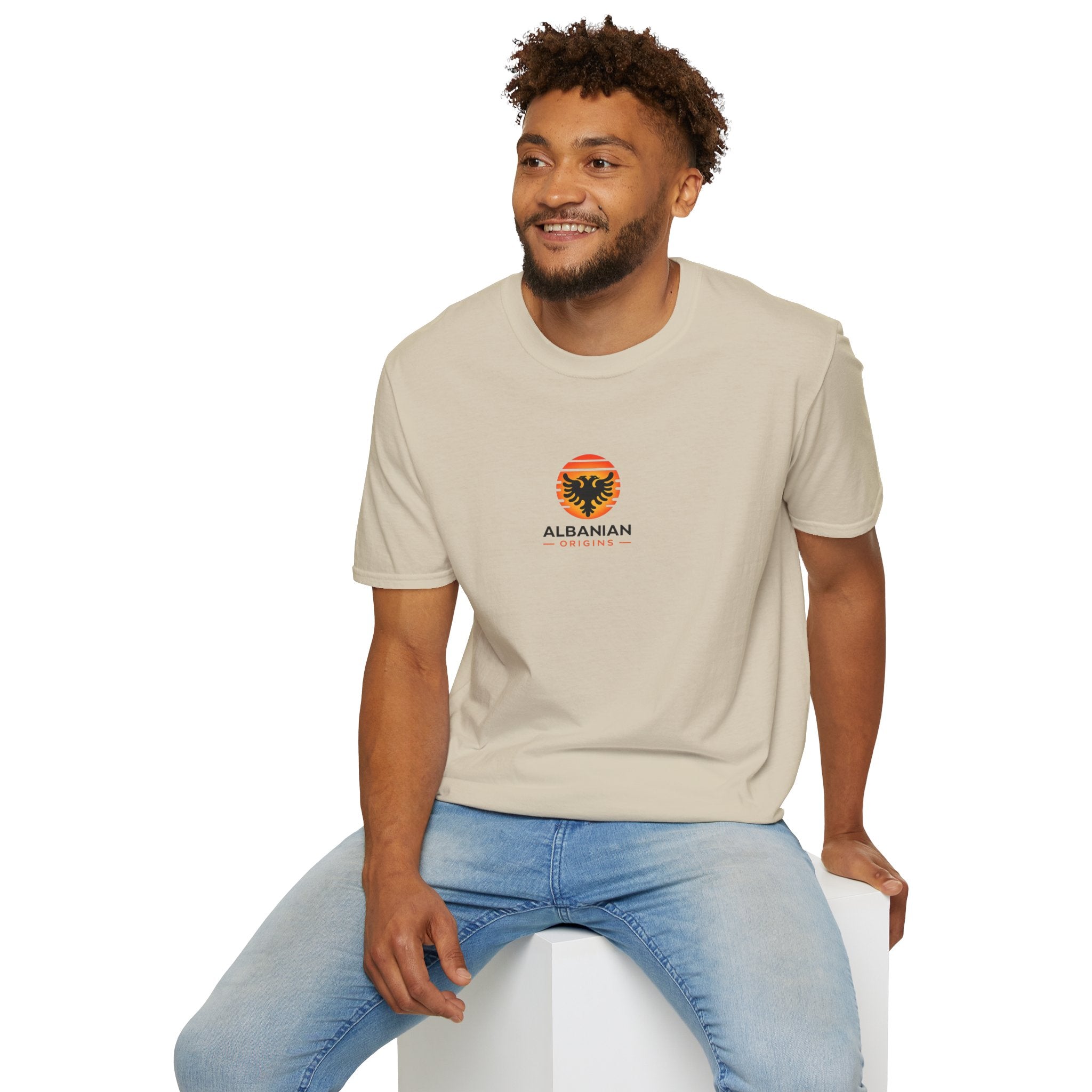 Unisex Softstyle T-Shirt - Albanian Origins Sun Logo