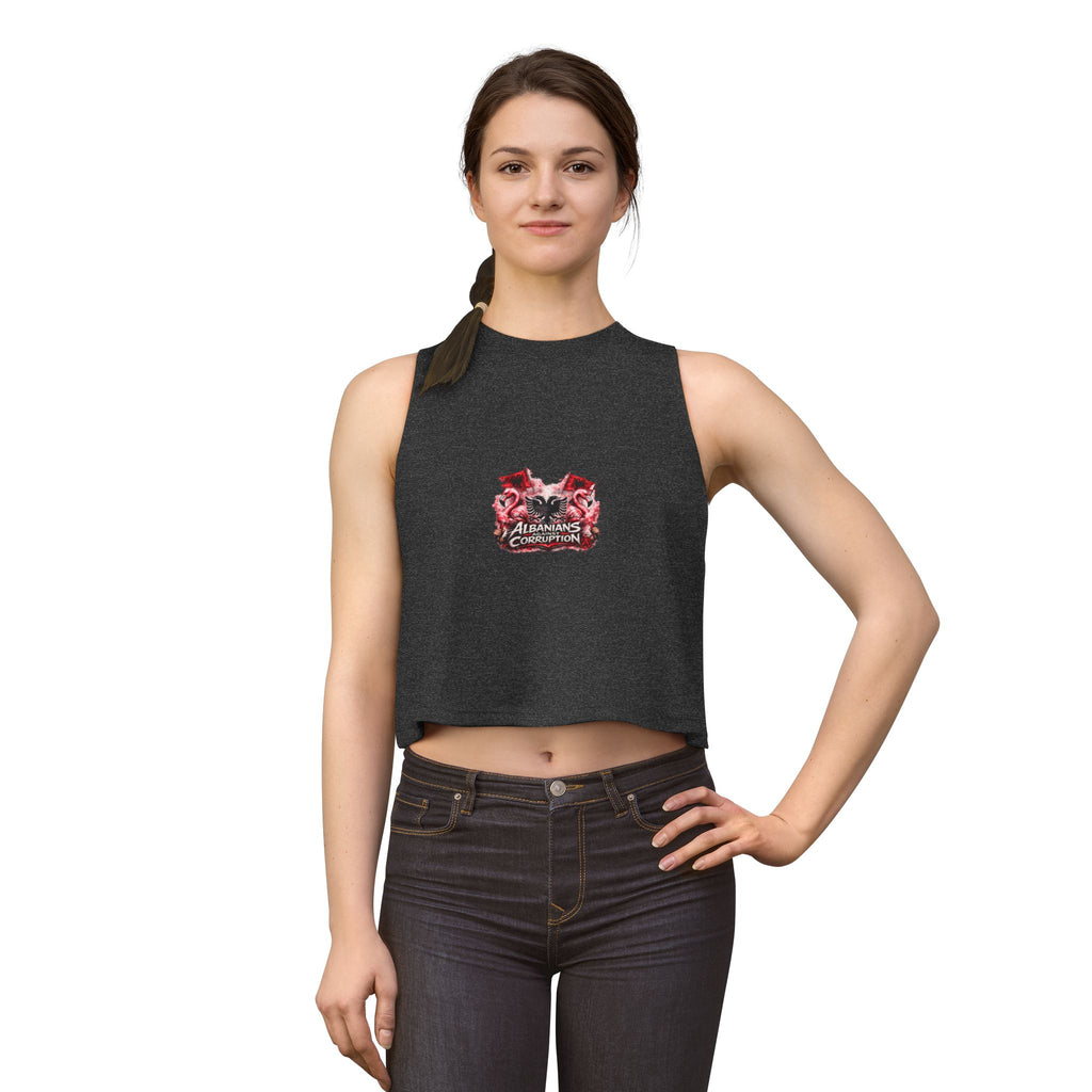 Women's Crop Top - Albanians Against Corruption - Albanian Origins
