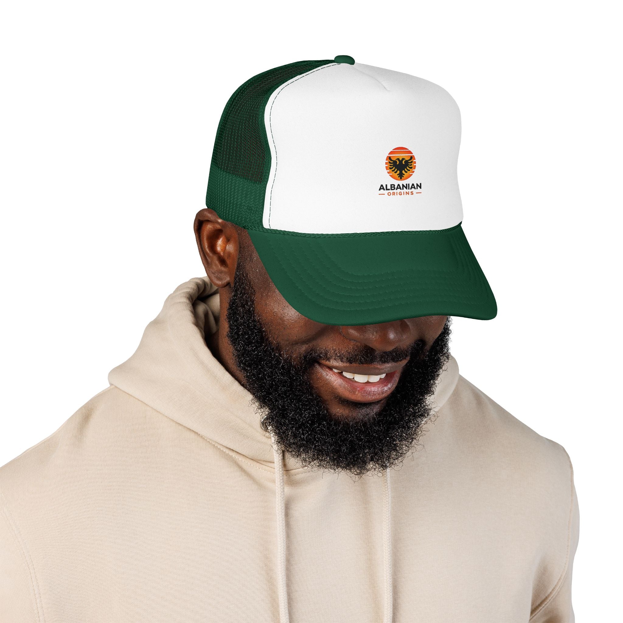 Foam Trucker Hat - Albanian Origins Sun Logo
