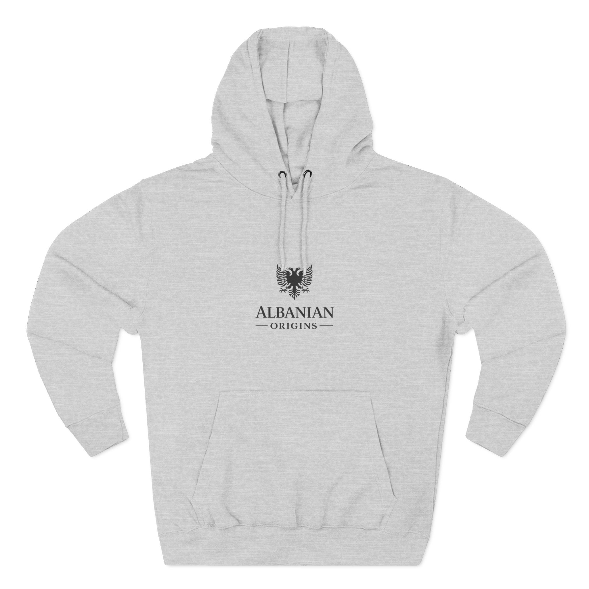 Three-Panel Fleece Hoodie - Albanian Origins Eagle