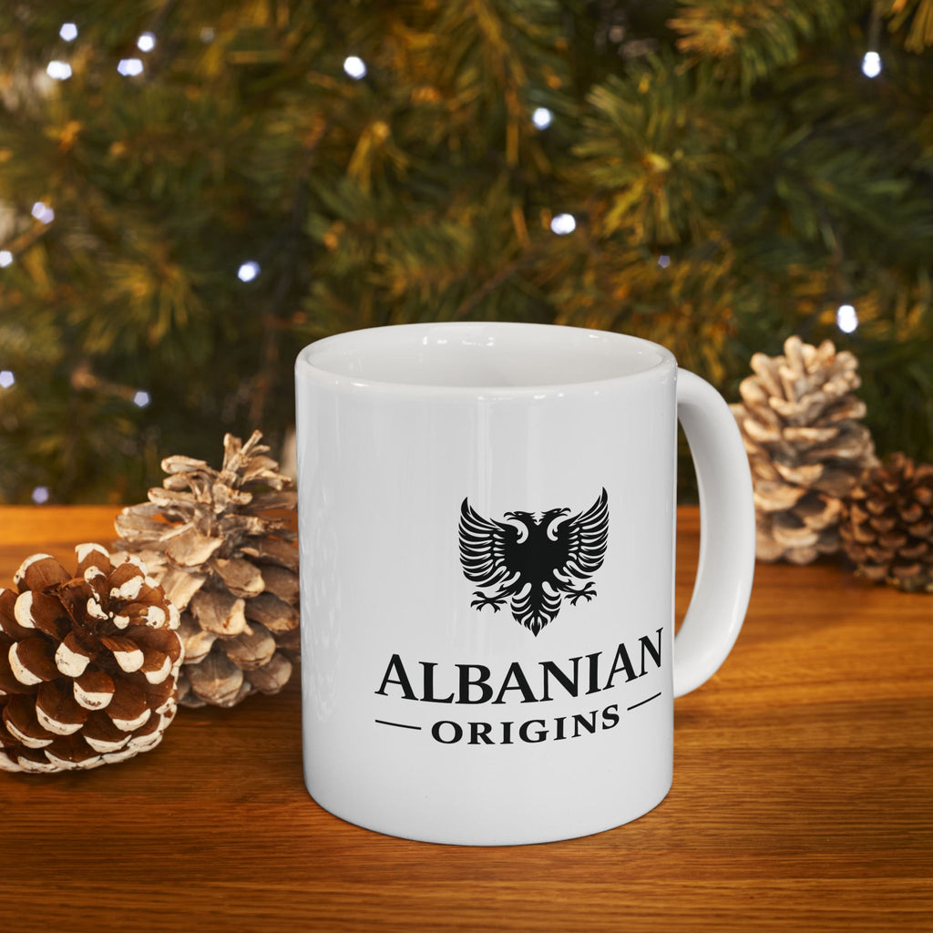Ceramic Mug, (11oz, 15oz) - Albanian Origins Eagle