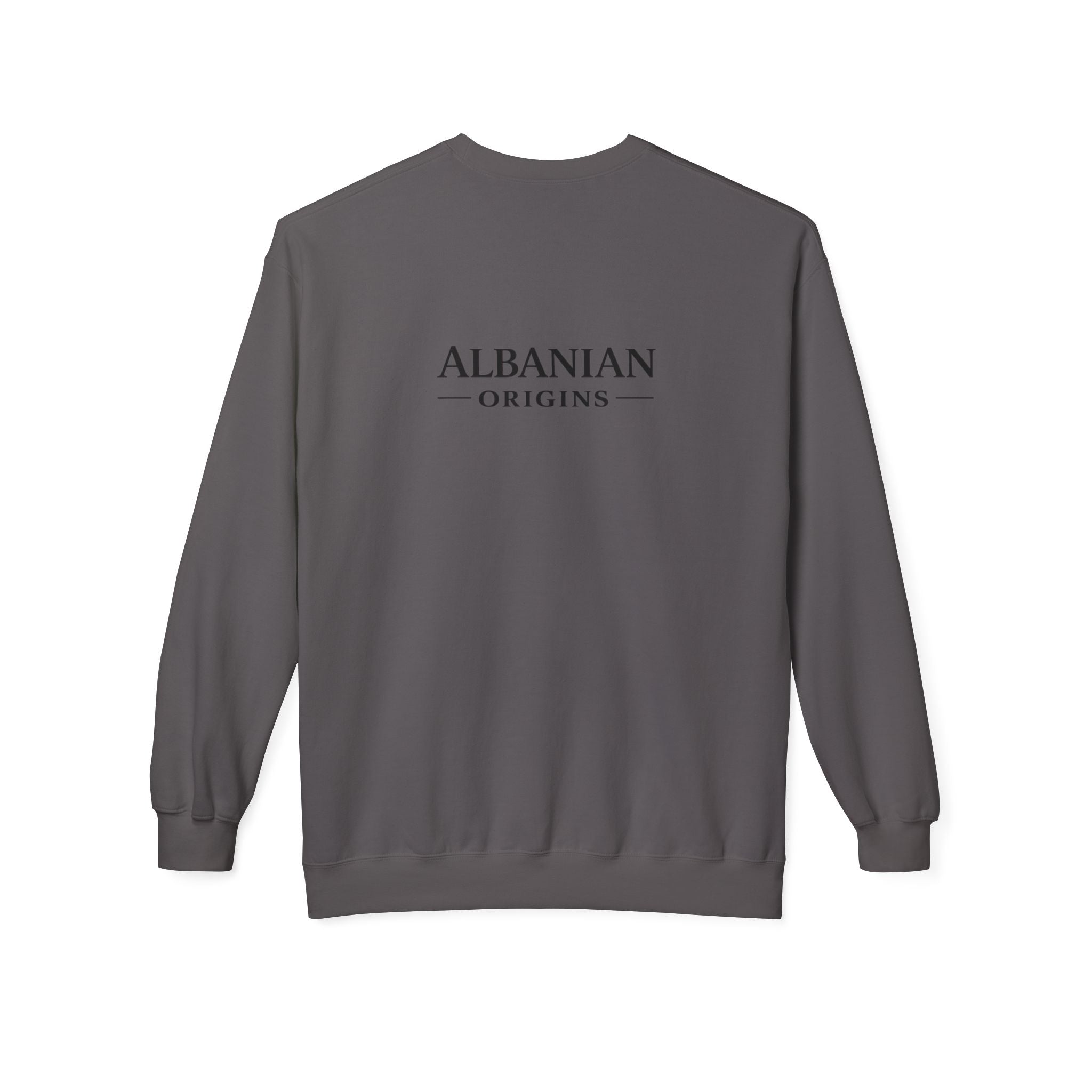 Unisex Midweight Softstyle Fleece Crewneck Sweatshirt - Tribal Eagle Design - Albanian Origins