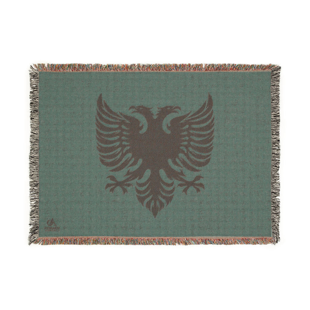 Woven Blanket - Tribal Eagle Design - Albanian Origins Logo