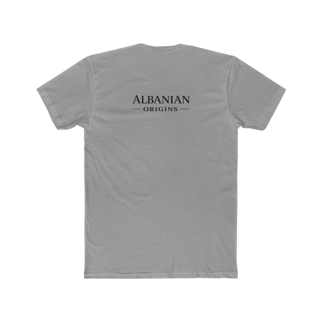 Unisex Cotton Crew Tee - Tribal Eagle Design - Albanian Origins