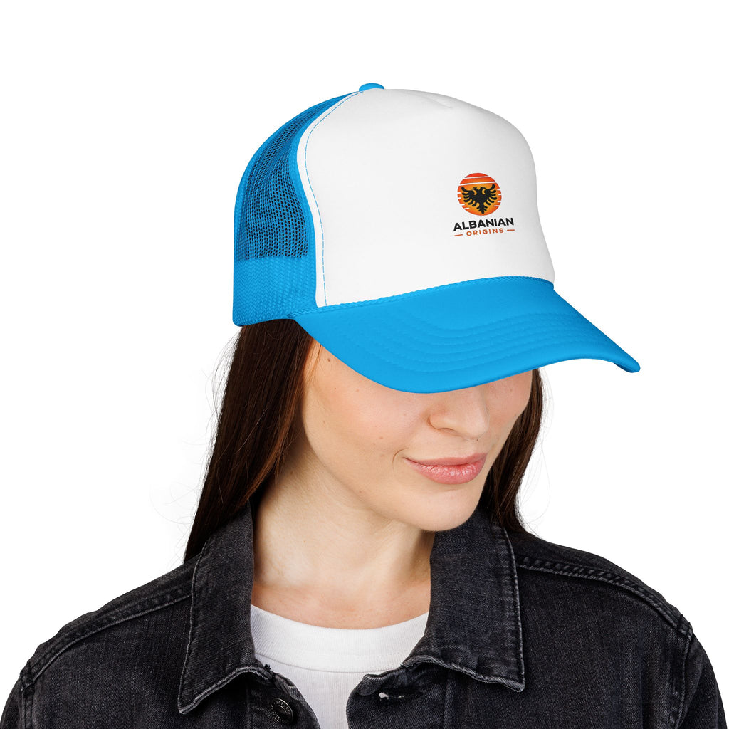 Foam Trucker Hat - Albanian Origins Sun Logo