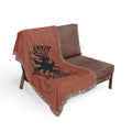 Woven Blanket - Tribal Eagle Design - Albanian Origins Logo