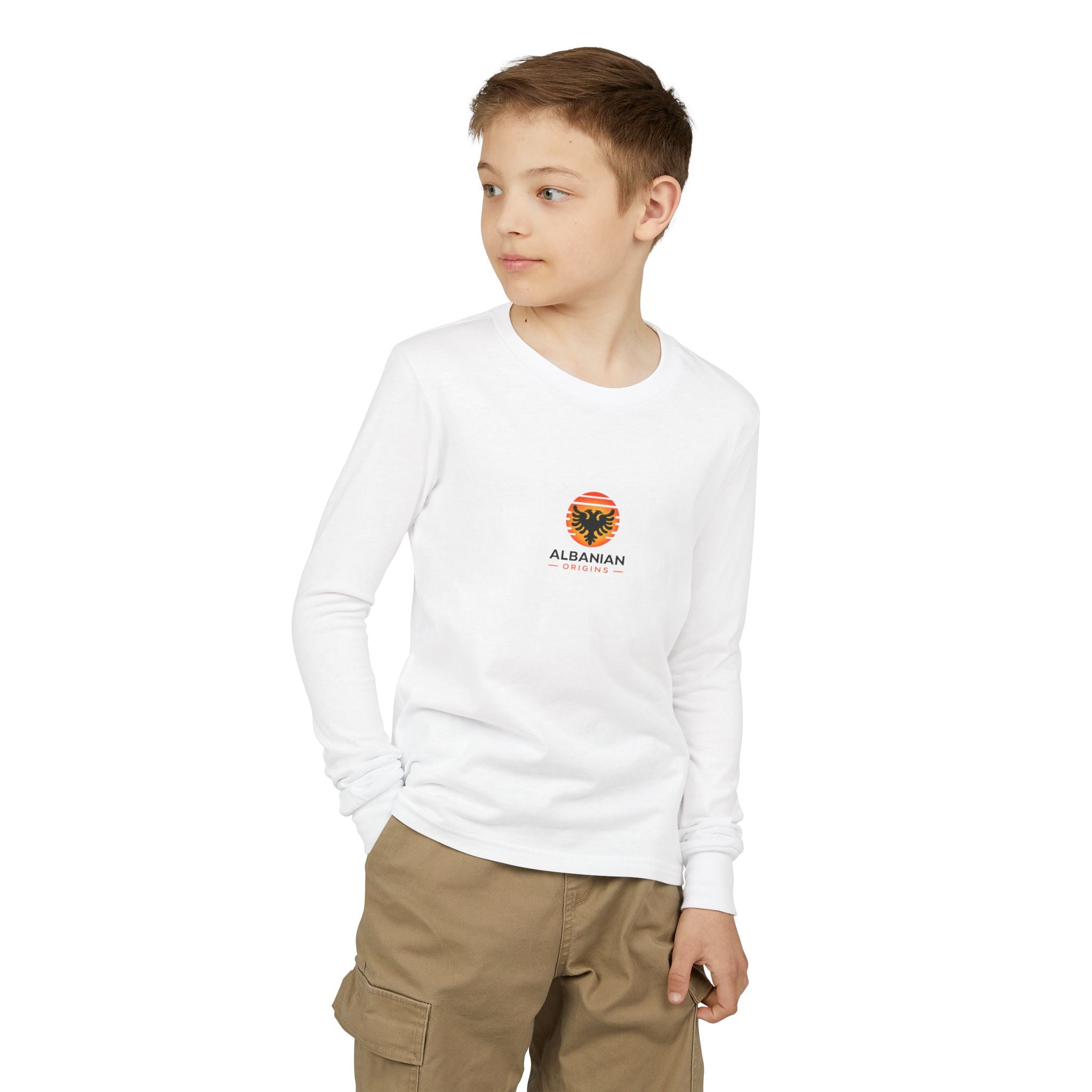 Youth Jersey Long Sleeve Tee - Albanian Origins Sun Logo