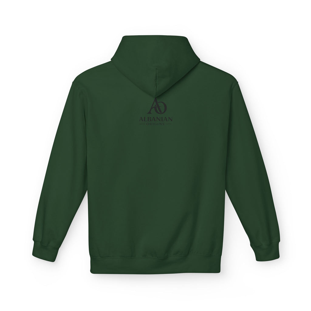 Unisex Midweight Softstyle Fleece Hoodie - Tribal Eagle Design - Albanian Origins