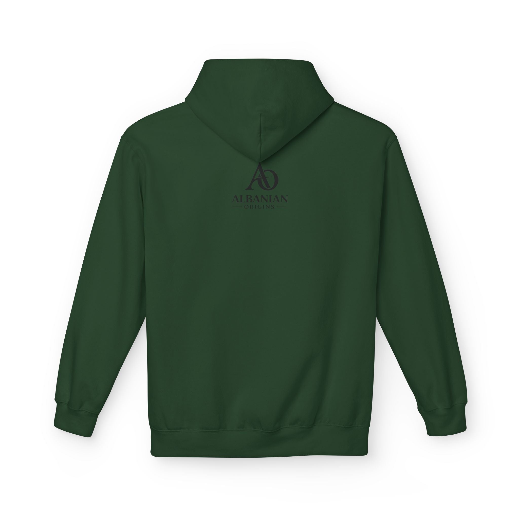 Unisex Midweight Softstyle Fleece Hoodie - Tribal Eagle Design - Albanian Origins