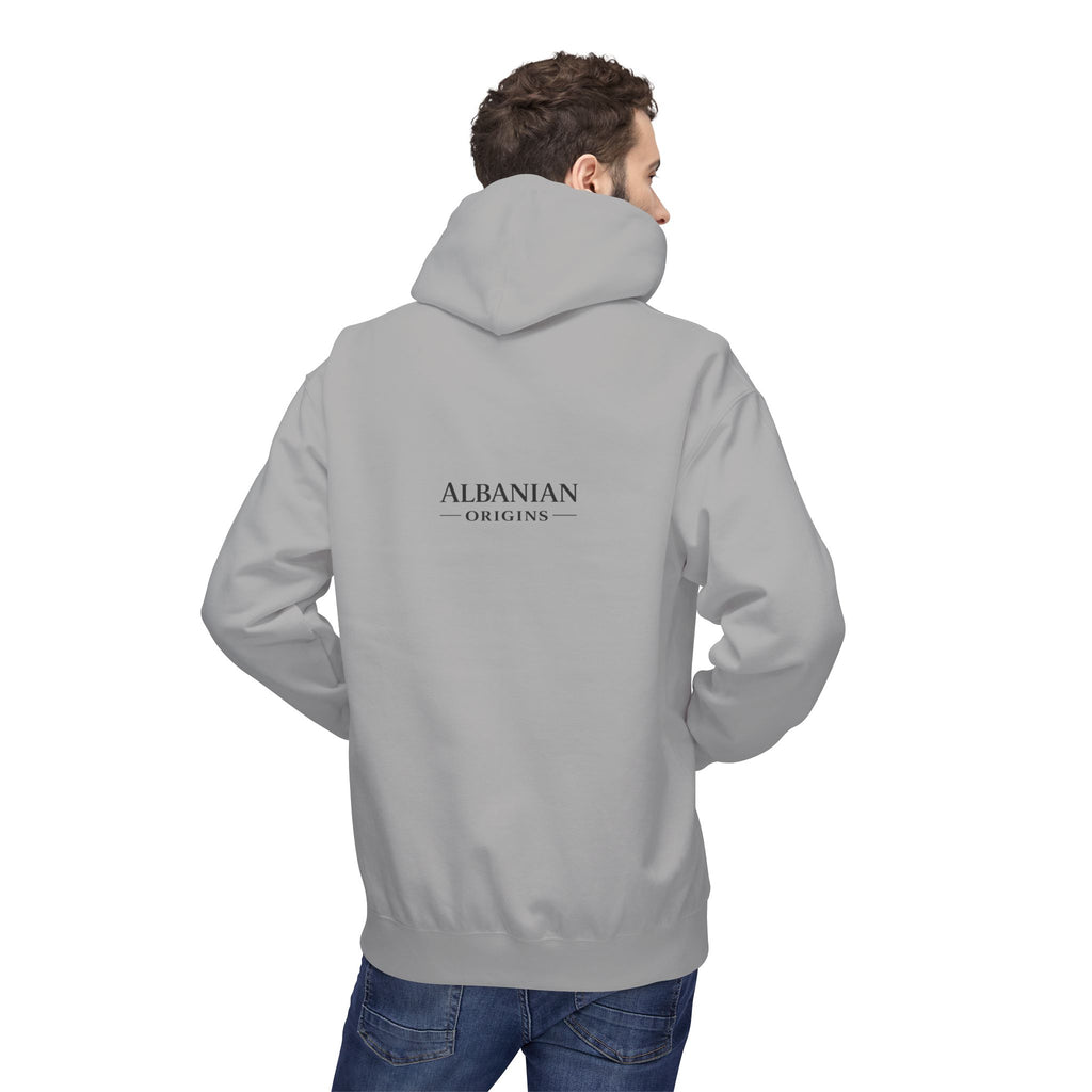 Unisex Midweight Softstyle Fleece Hoodie - Tribal Eagle  Design - Albanian Origins