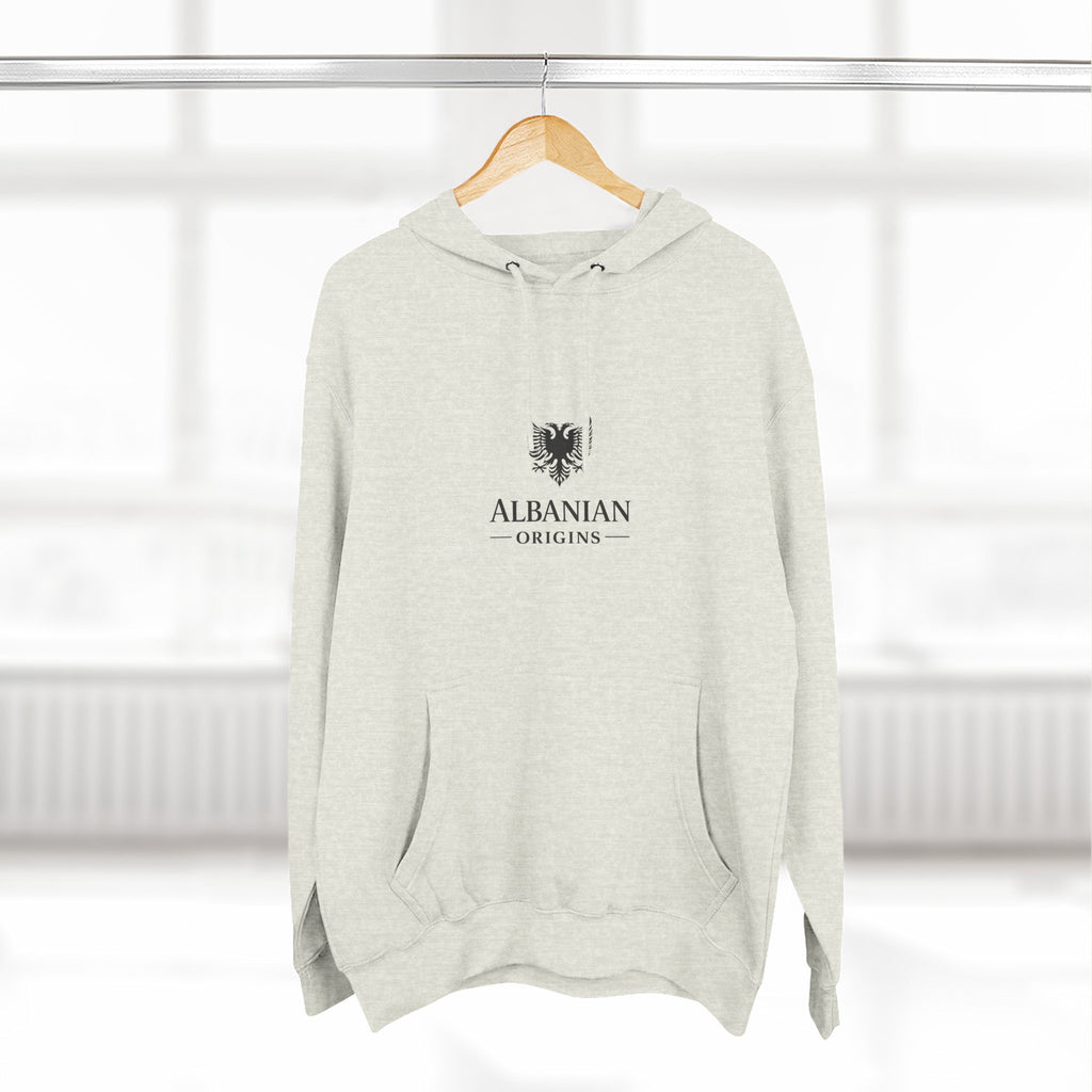 Three-Panel Fleece Hoodie - Albanian Origins Eagle