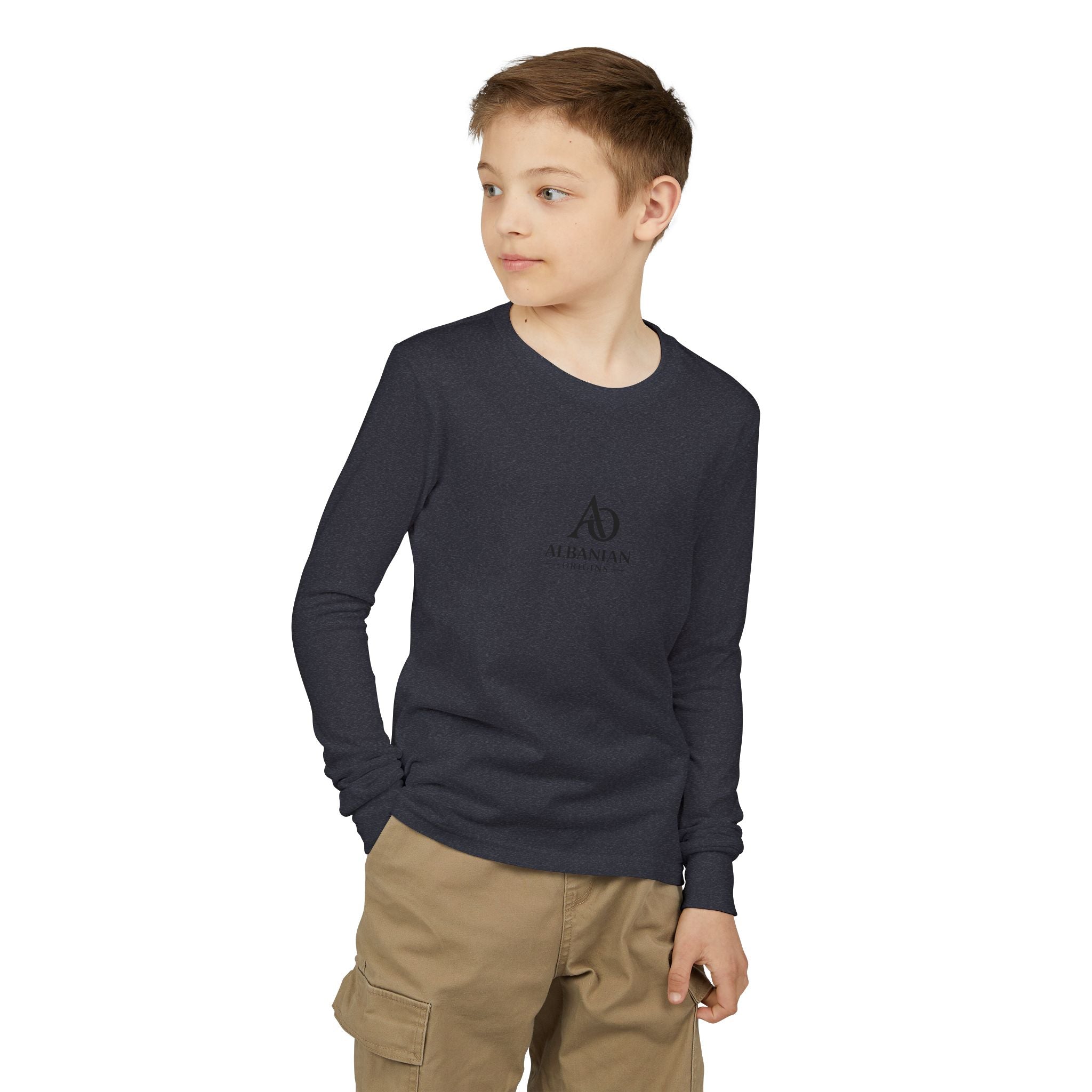 Youth Jersey Long Sleeve Tee - Albanian Origins Logo