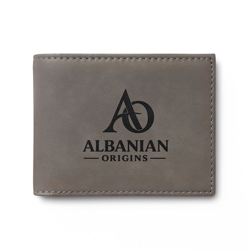 Bi-Fold Wallet with Flip - Albanian Origins Logo