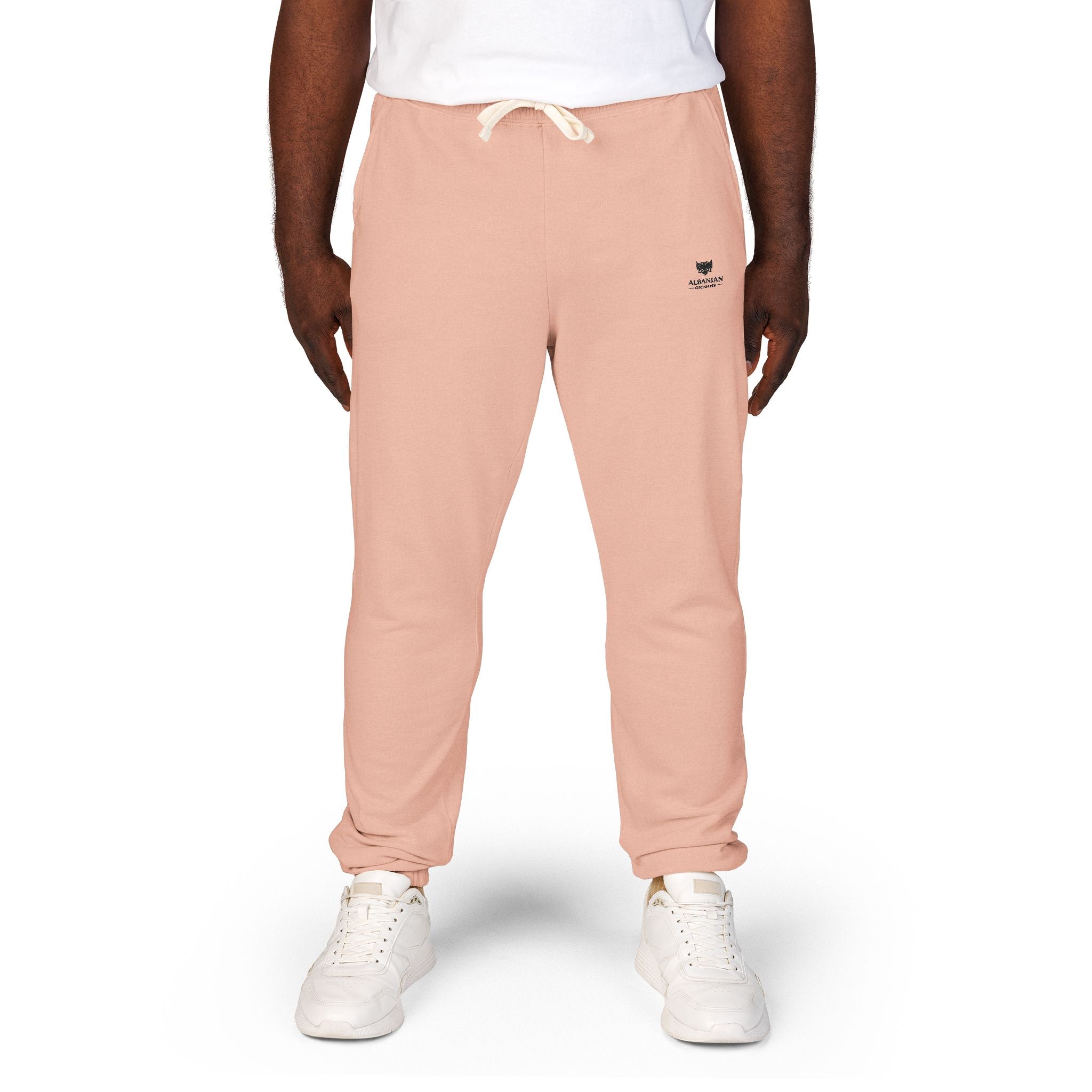 Unisex Garment-Dyed Fleece Sweatpants - Albanian Origins Eagle Design
