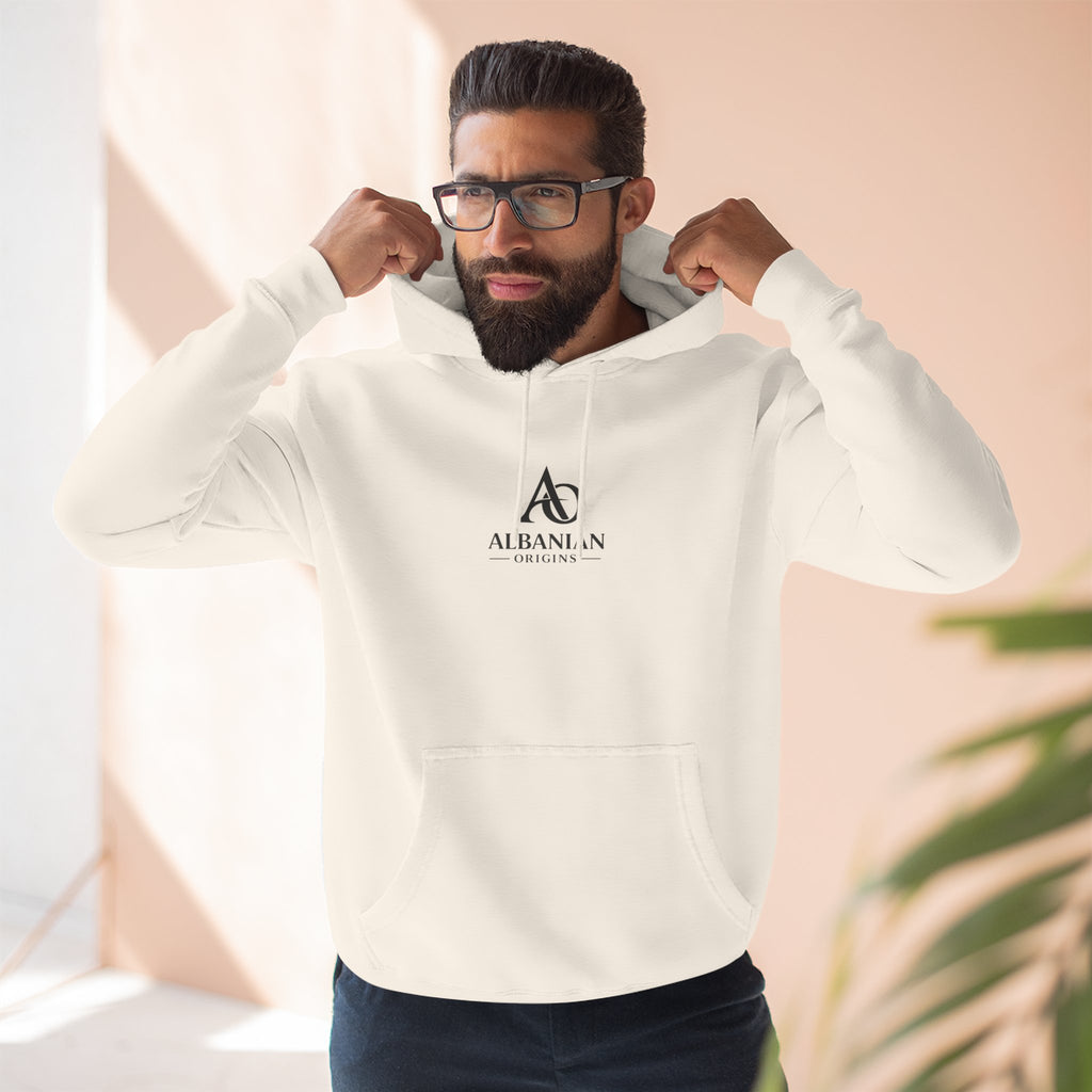 Three-Panel Fleece Hoodie - Albanian Origins Logo