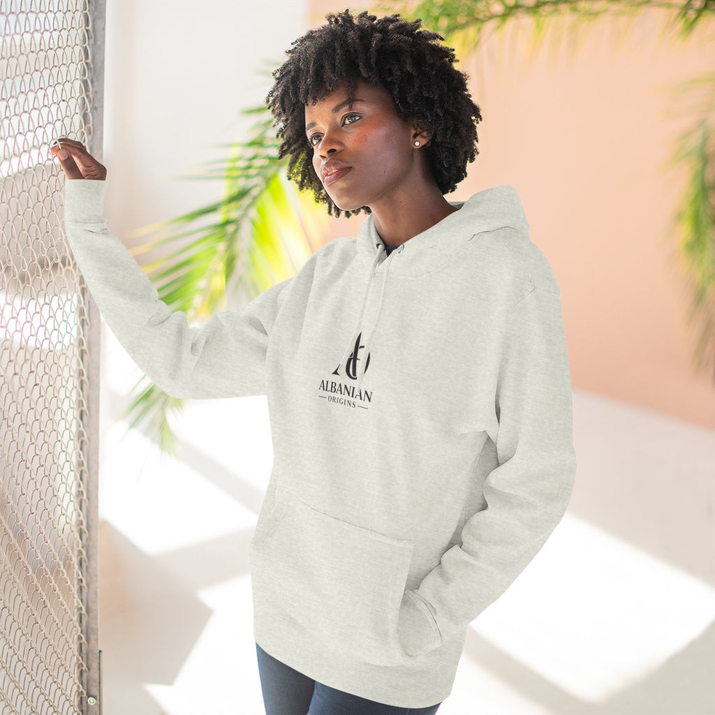 Three-Panel Fleece Hoodie - Albanian Origins Logo