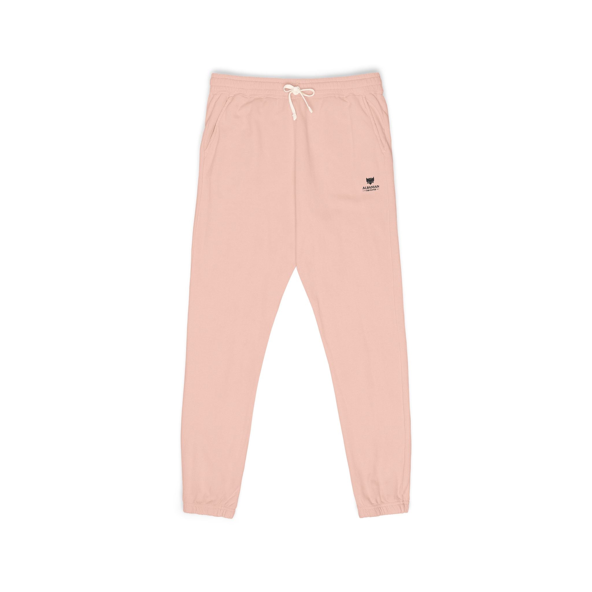 Unisex Garment-Dyed Fleece Sweatpants - Albanian Origins Eagle Design