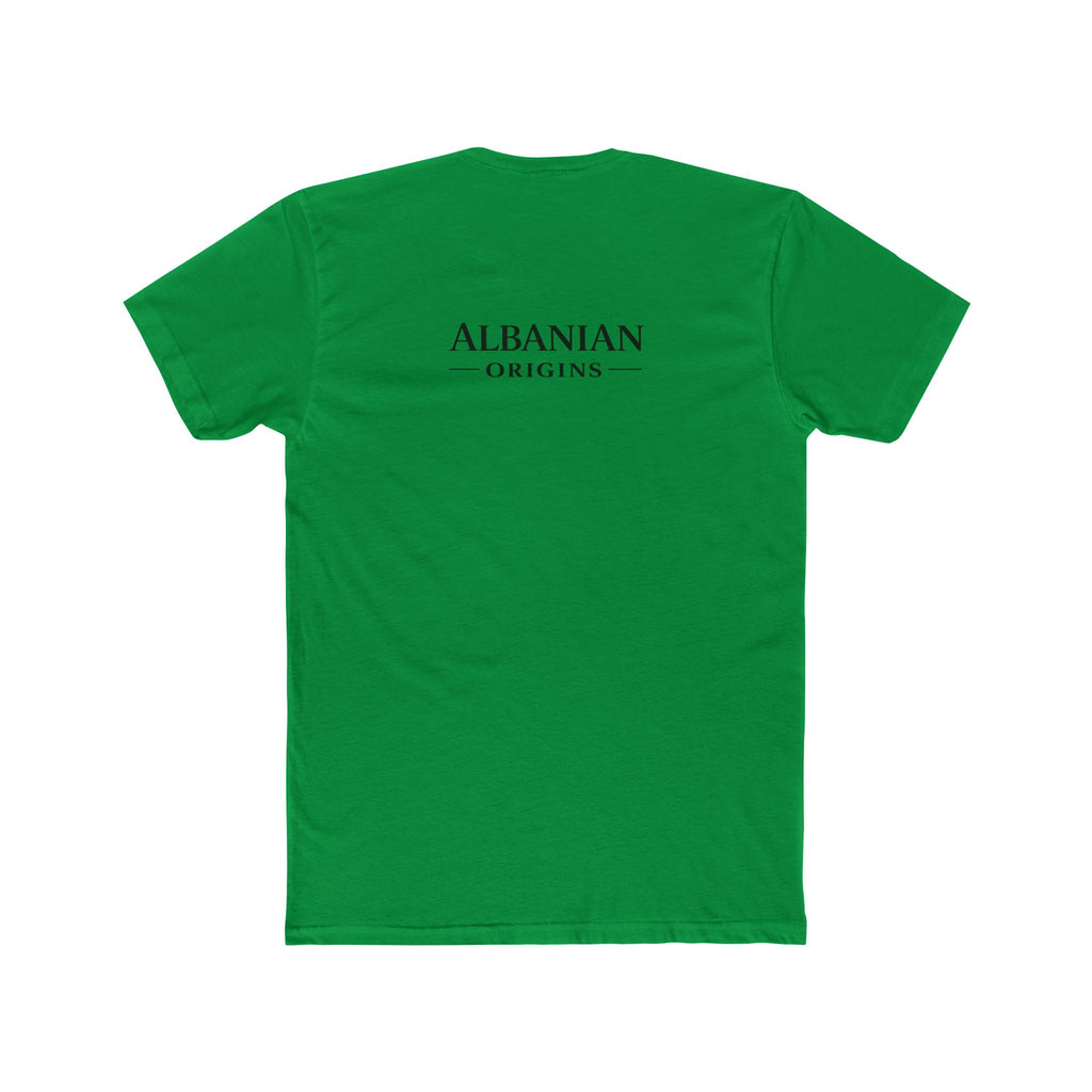 Unisex Cotton Crew Tee - Tribal Eagle Design - Albanian Origins