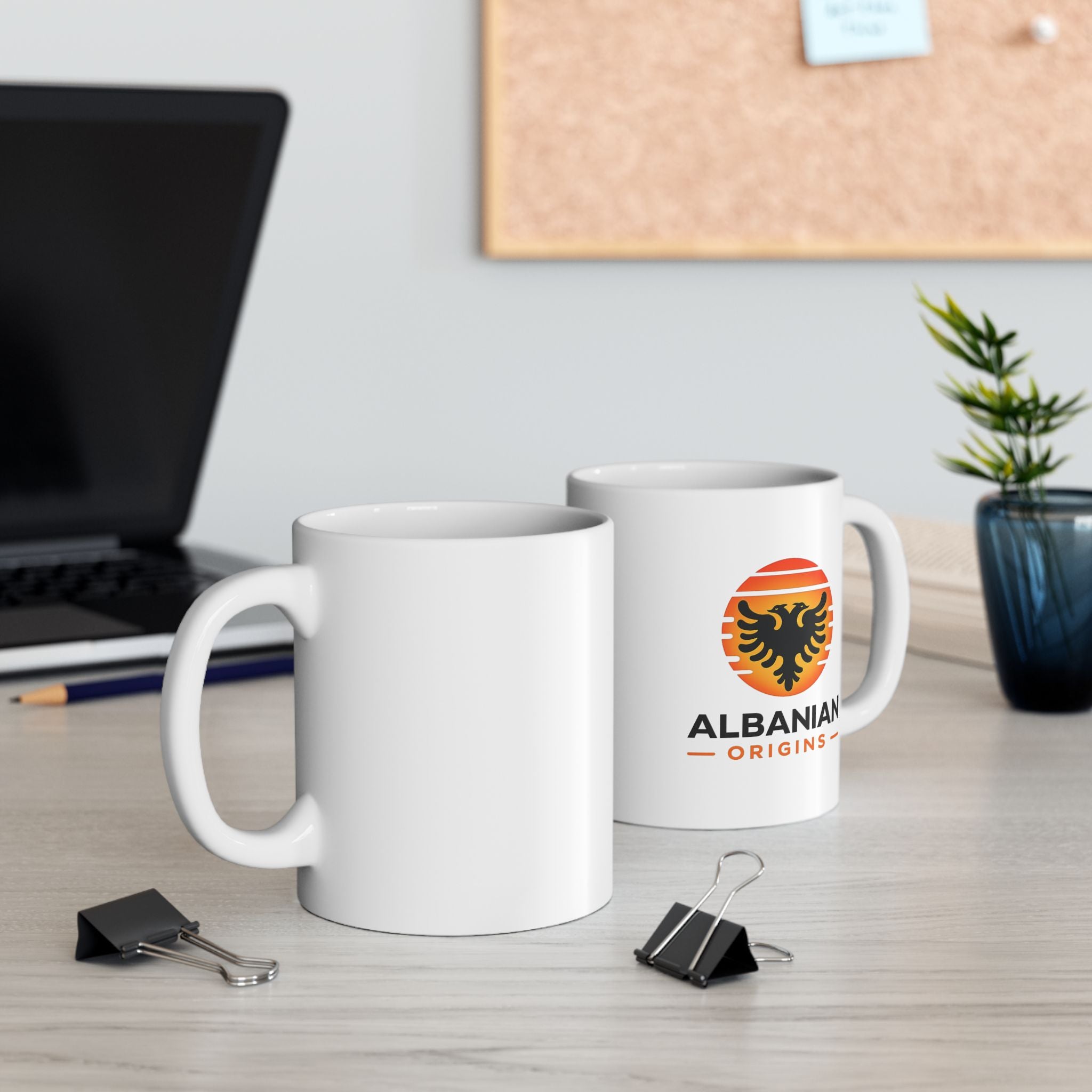 Ceramic Mug, (11oz, 15oz) - Albanian Origins Sun Logo