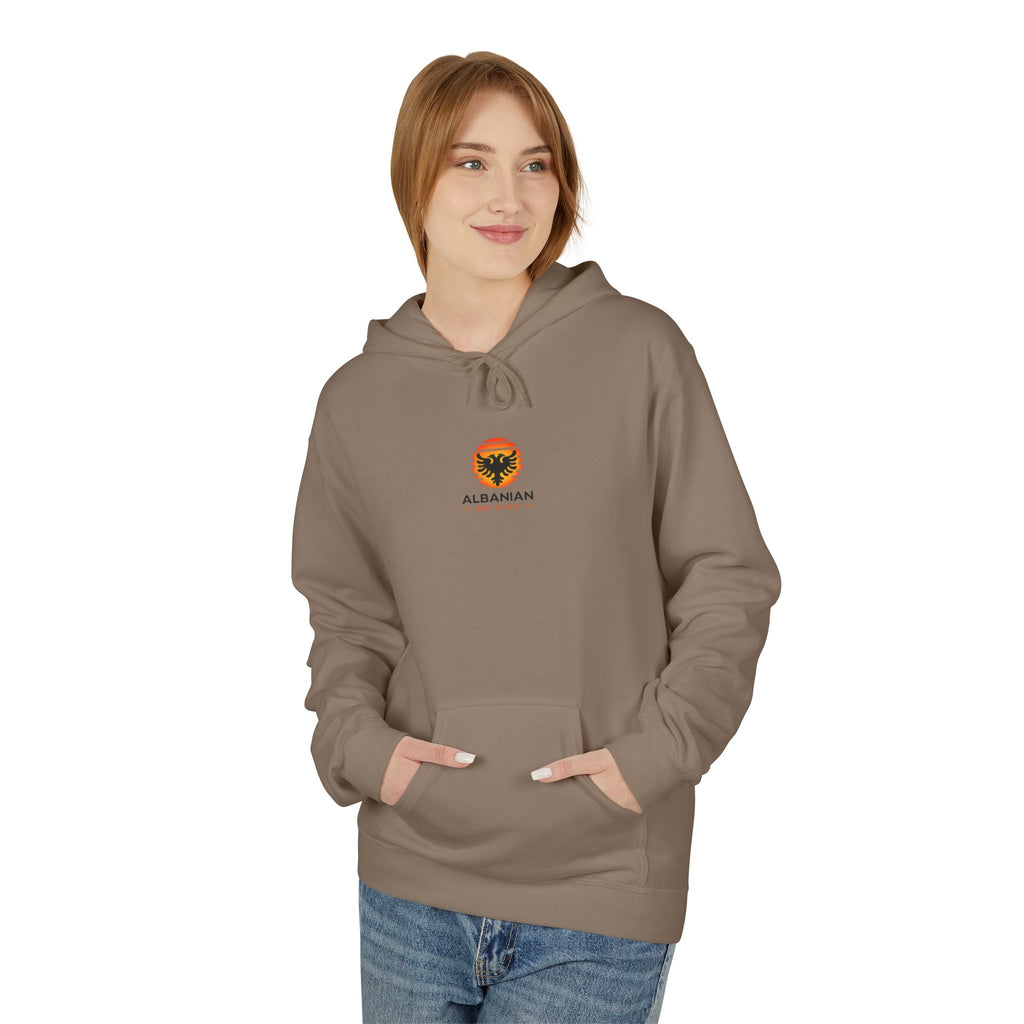 Unisex Midweight Softstyle Fleece Hoodie - Albanian Origins Sun Logo