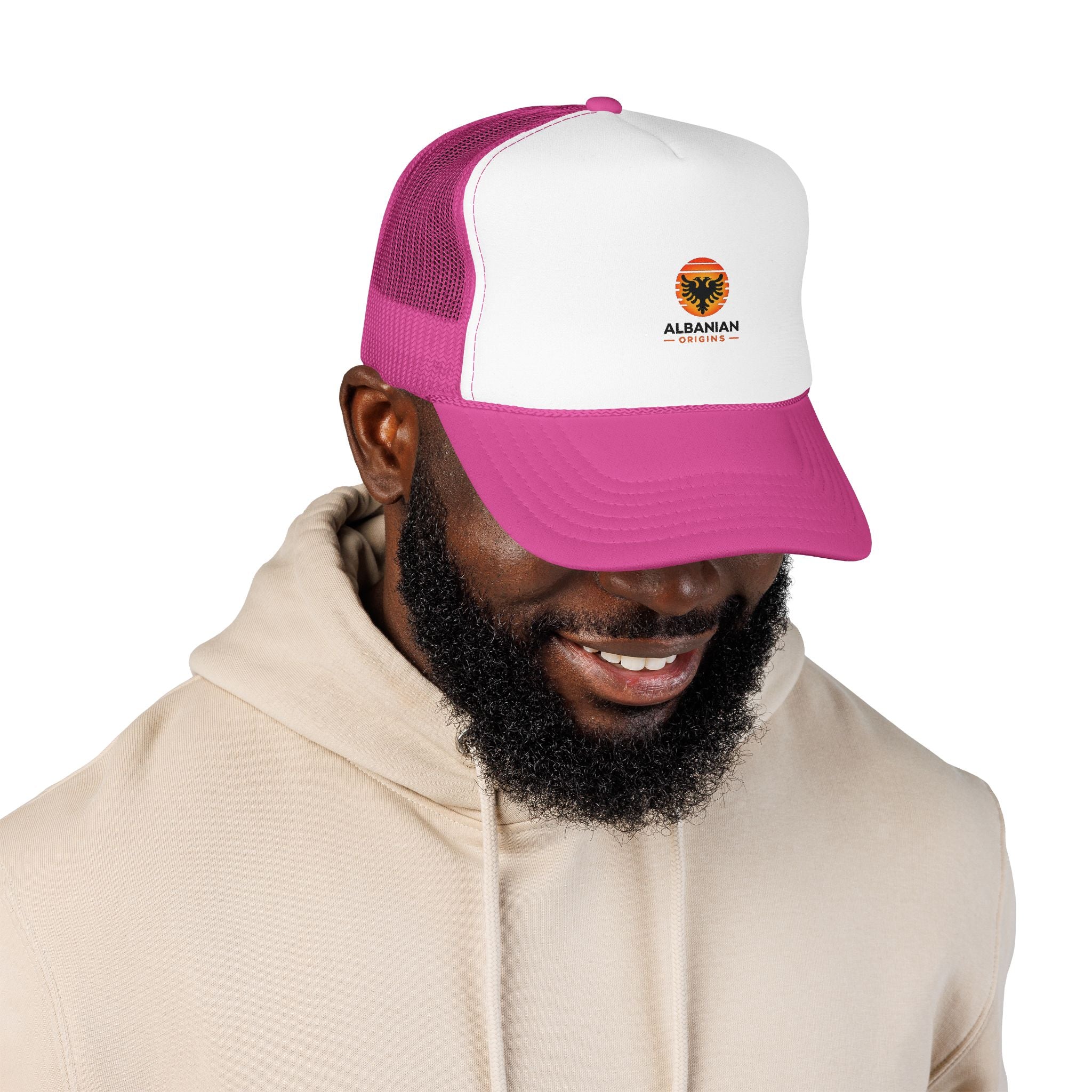 Foam Trucker Hat - Albanian Origins Sun Logo