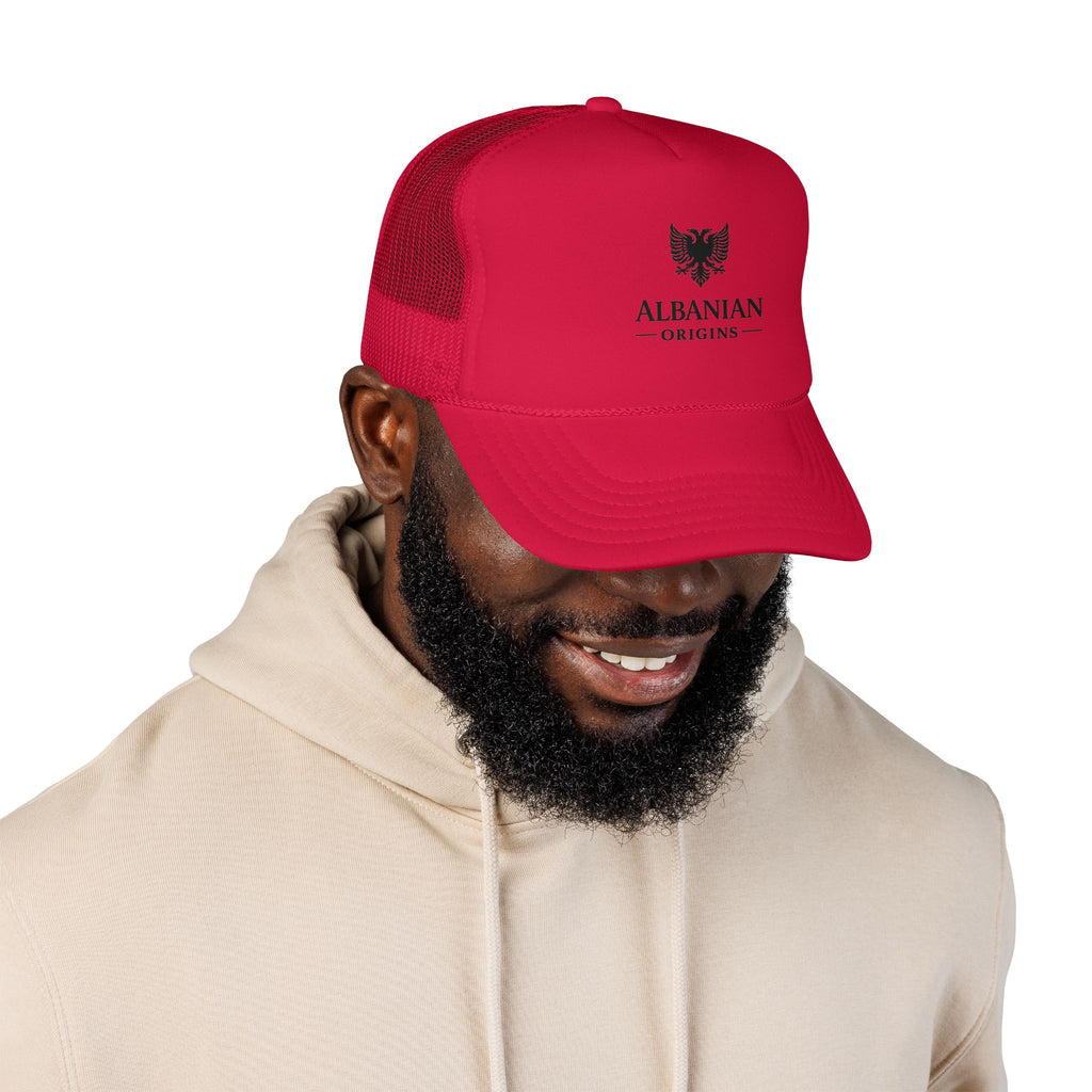Foam Trucker Hat - Albanian Origins Eagle