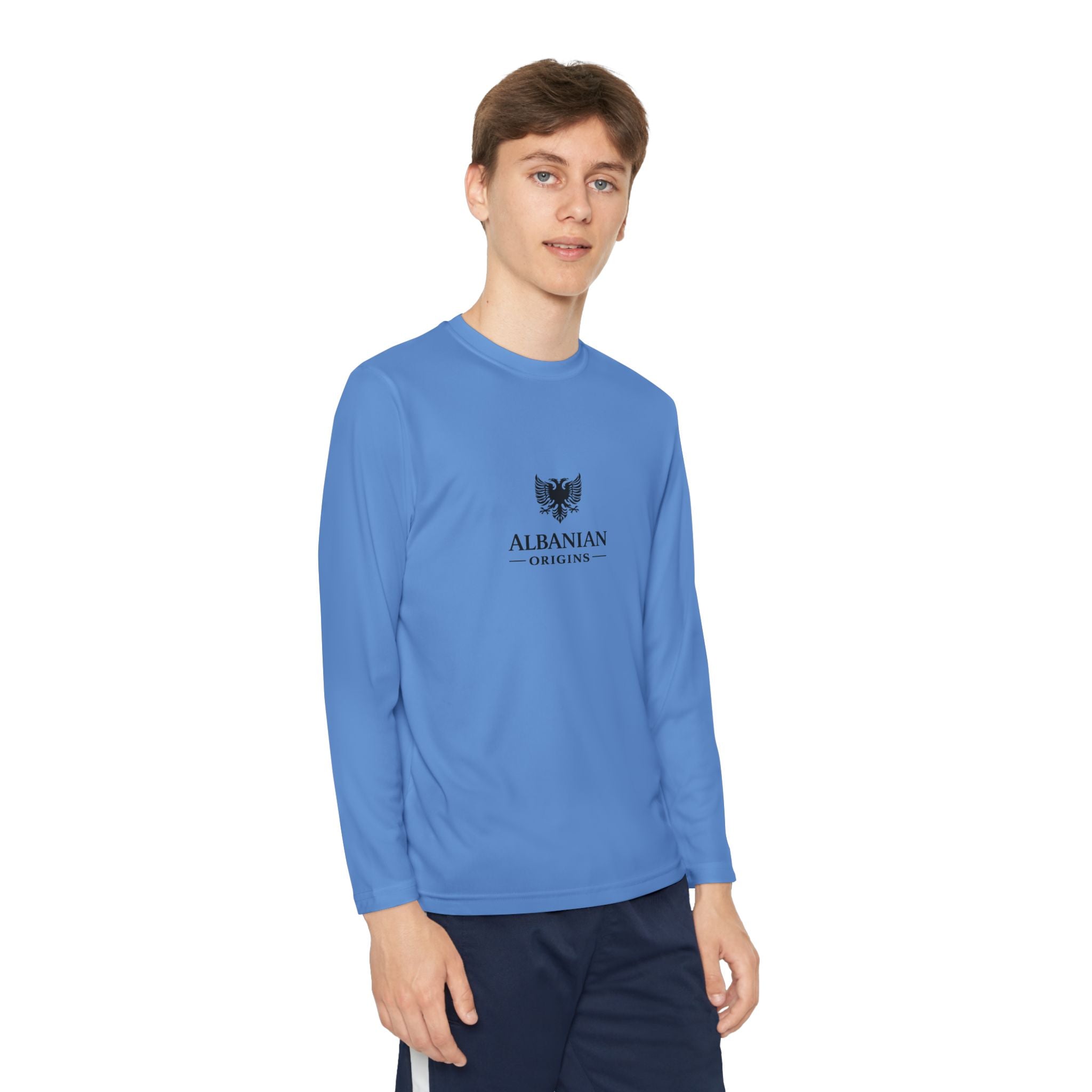 Youth Long Sleeve Competitor Tee - Albanian Origins Eagle