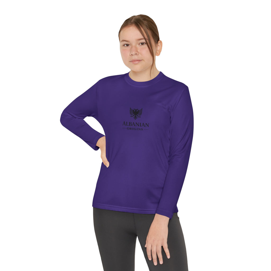 Youth Long Sleeve Competitor Tee - Albanian Origins Eagle