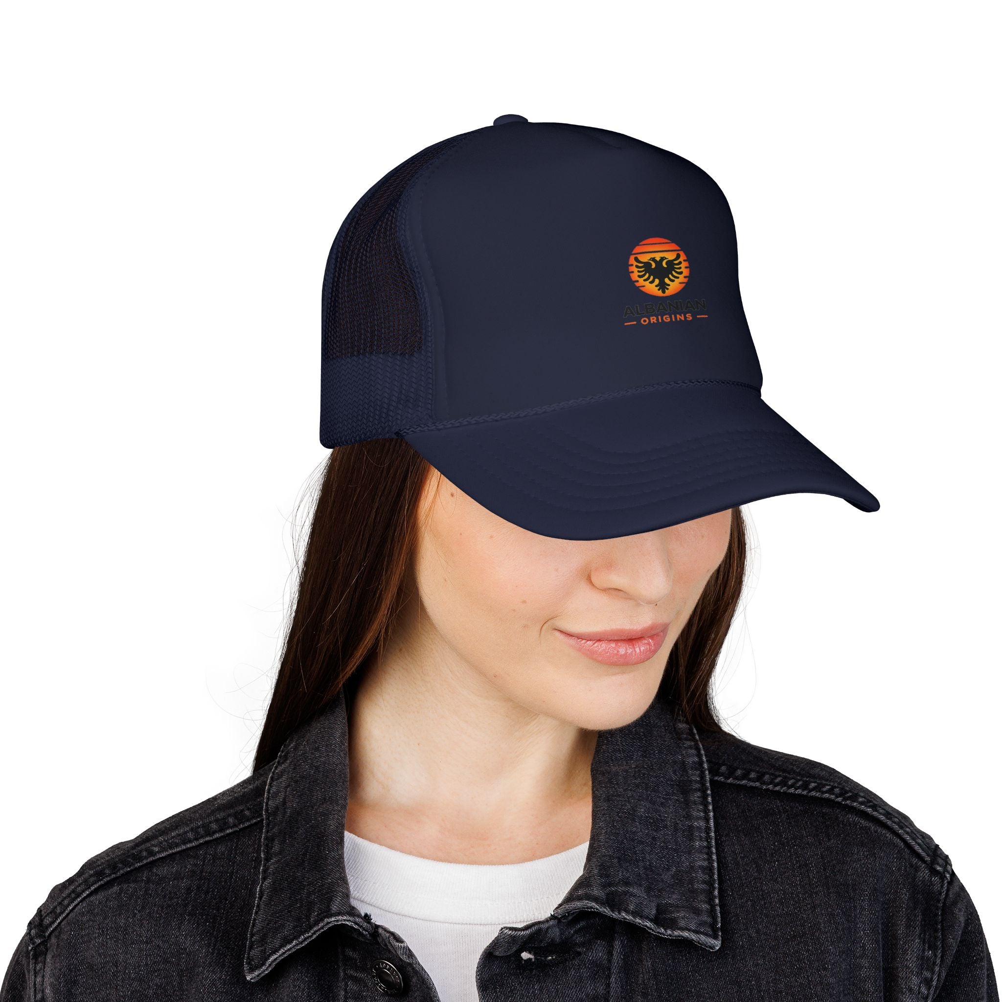 Foam Trucker Hat - Albanian Origins Sun Logo
