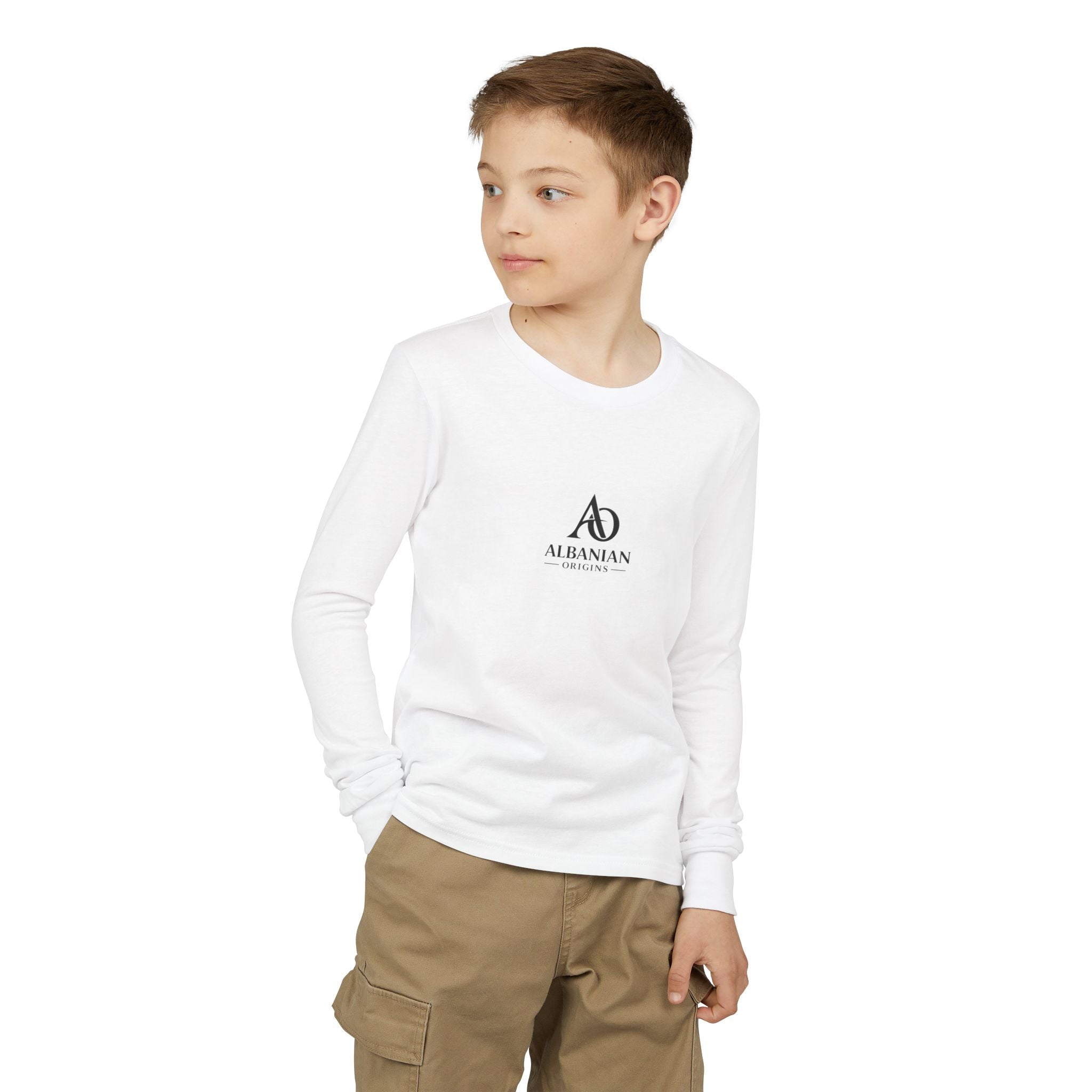 Youth Jersey Long Sleeve Tee - Albanian Origins Logo