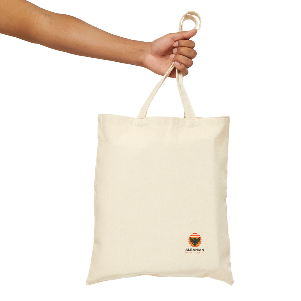 Cotton Canvas Tote Bag - Albanian Origins Sun Logo