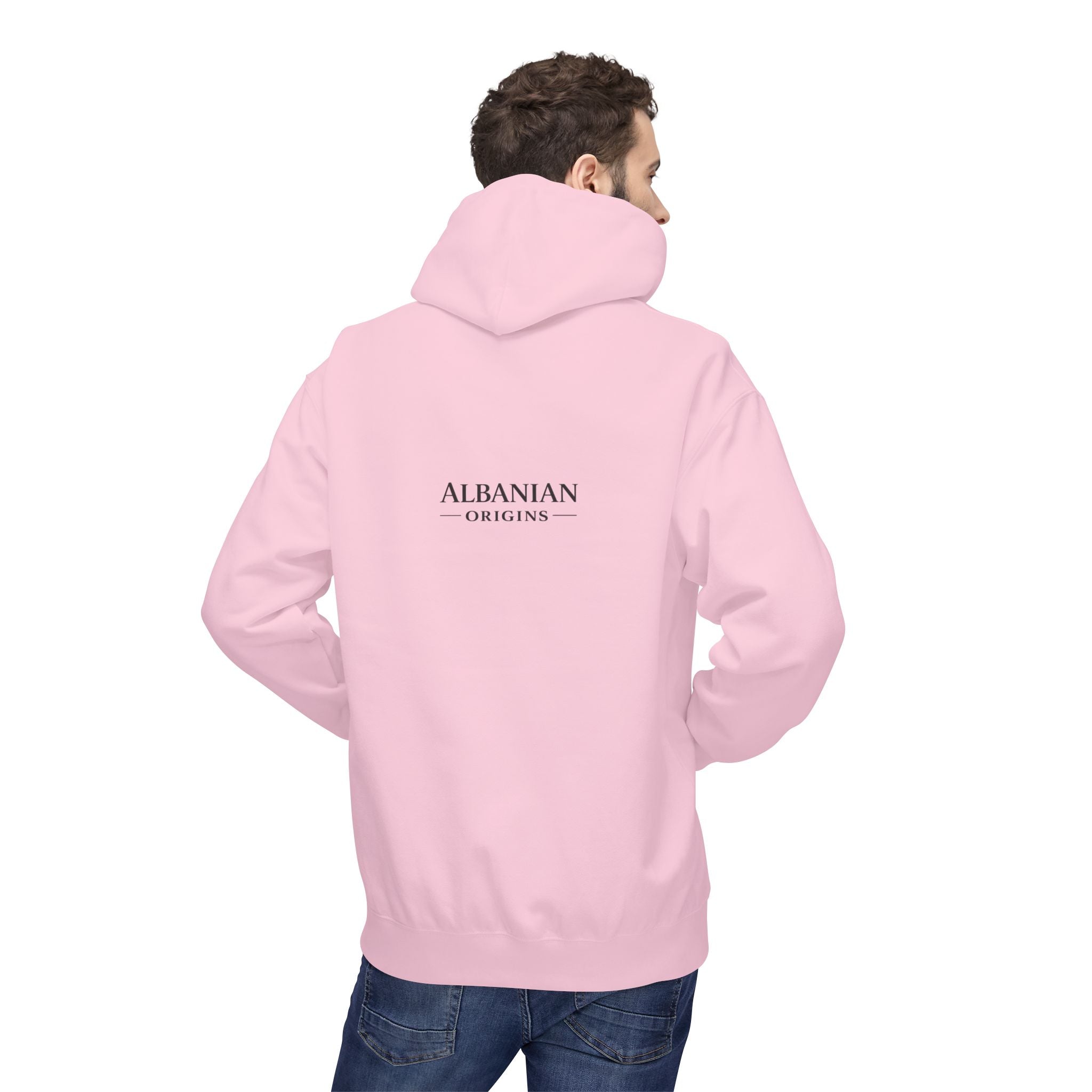 Unisex Midweight Softstyle Fleece Hoodie - Tribal Eagle  Design - Albanian Origins