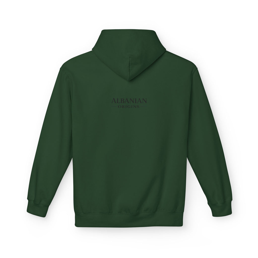 Unisex Midweight Softstyle Fleece Hoodie - Tribal Eagle  Design - Albanian Origins
