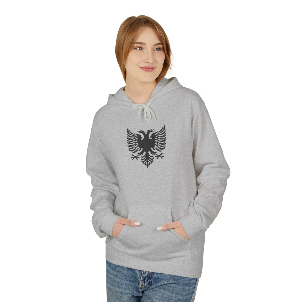 Unisex Midweight Softstyle Fleece Hoodie - Tribal Eagle Design - Albanian Origins