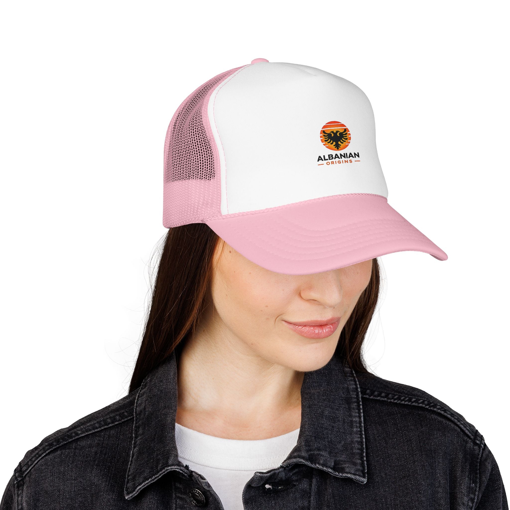 Foam Trucker Hat - Albanian Origins Sun Logo