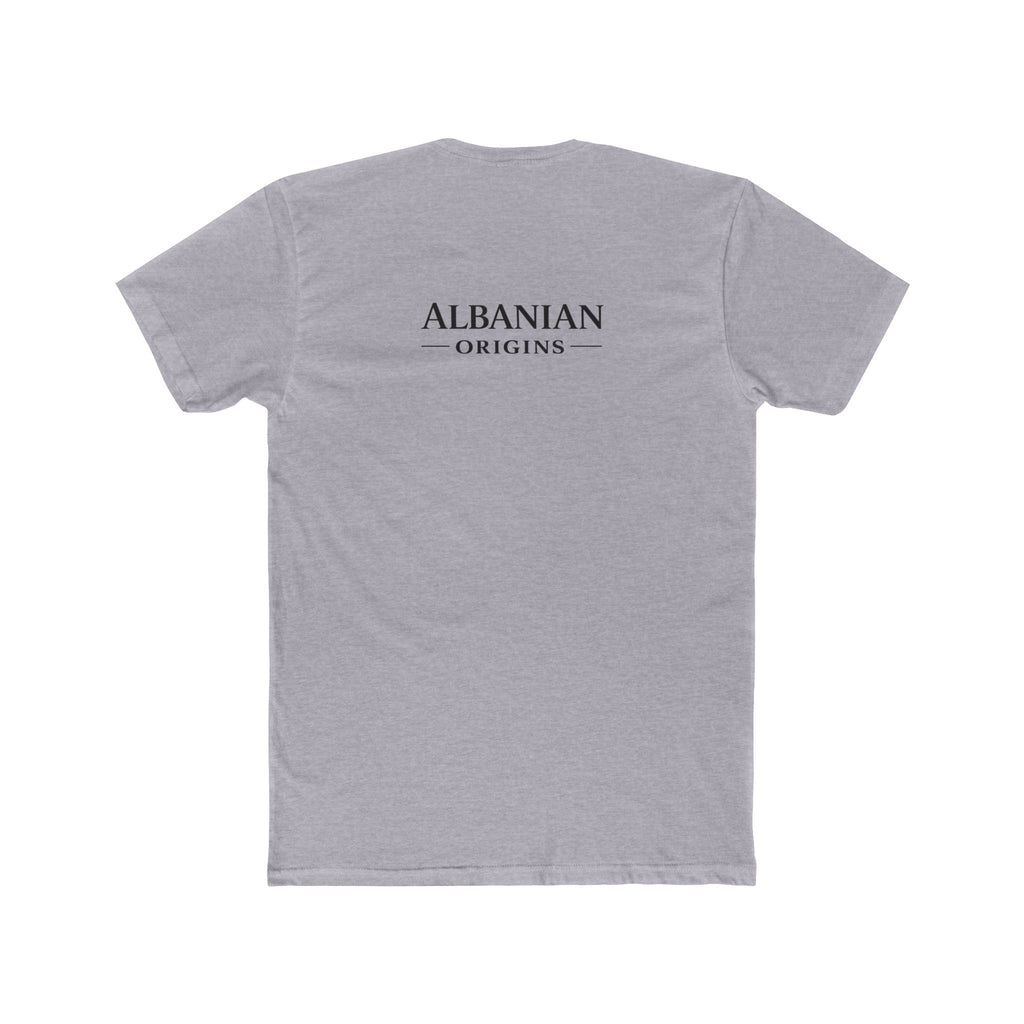 Unisex Cotton Crew Tee - Tribal Eagle Design - Albanian Origins