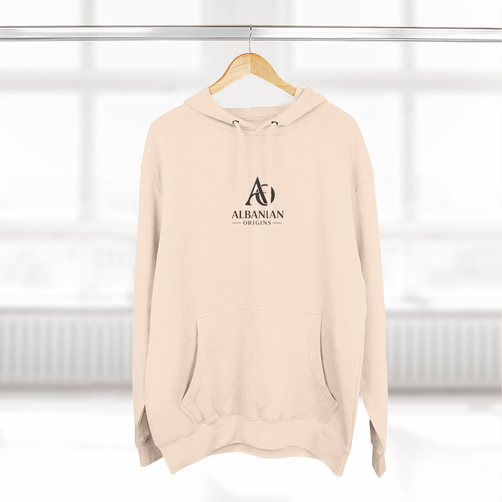 Three-Panel Fleece Hoodie - Albanian Origins Logo
