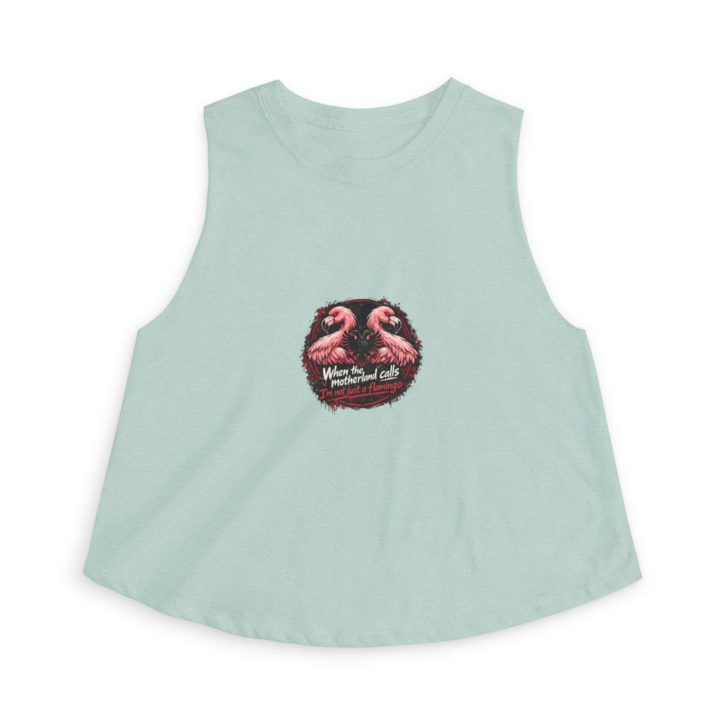 Women's Crop Top - Motherland Calls - Albanian Origins