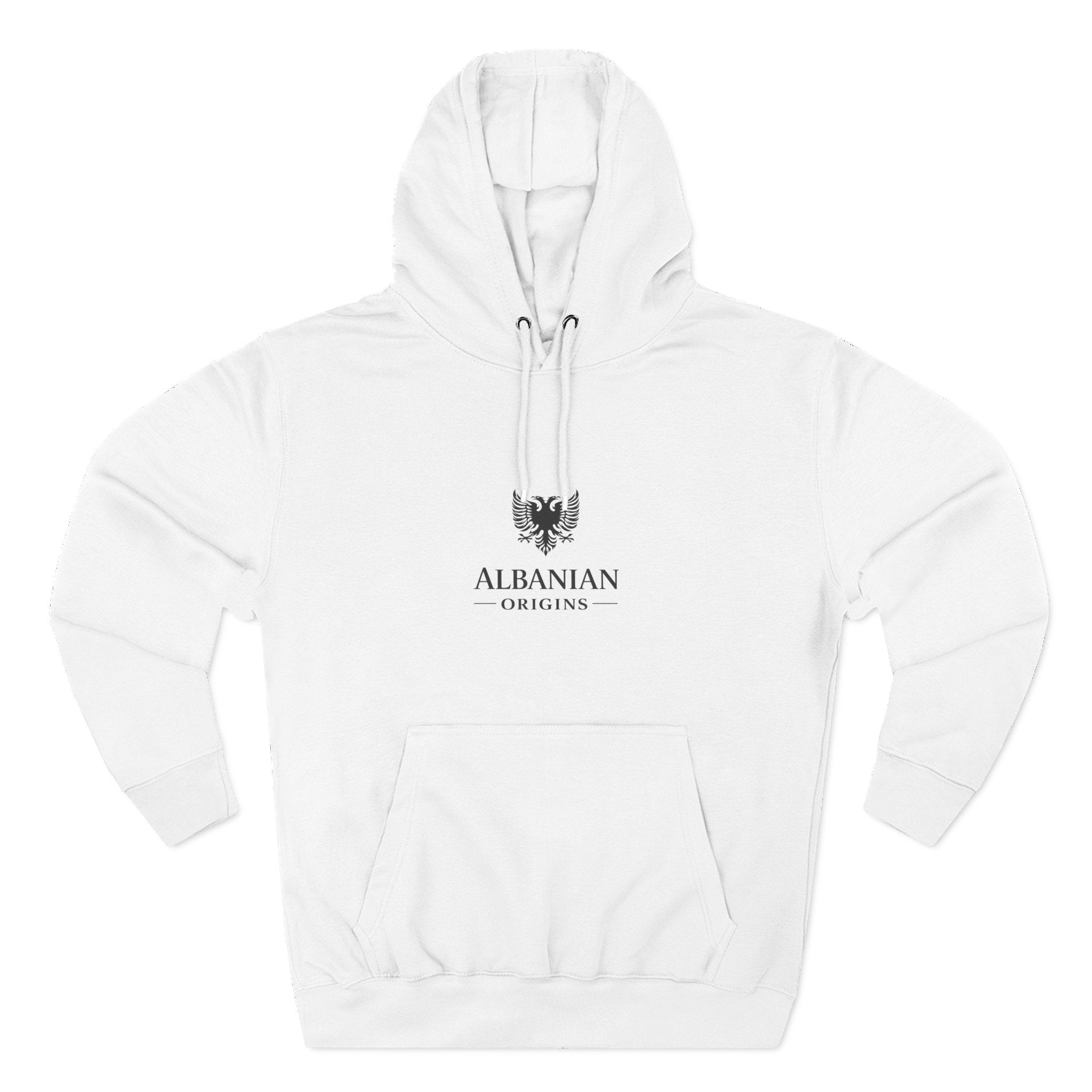 Three-Panel Fleece Hoodie - Albanian Origins Eagle