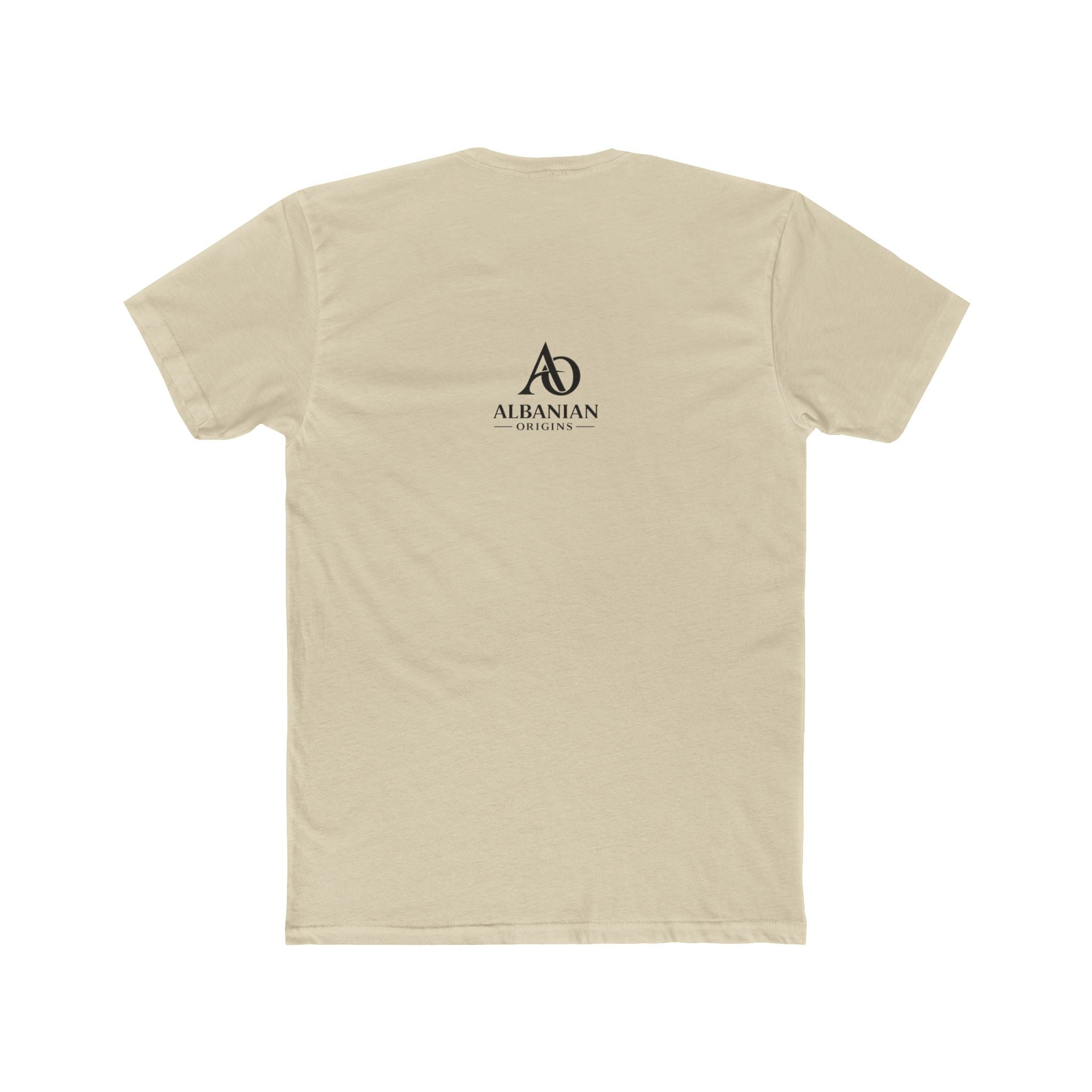 Unisex Cotton Crew Tee - Tribal Eagle Design - Albanian Origins Logo
