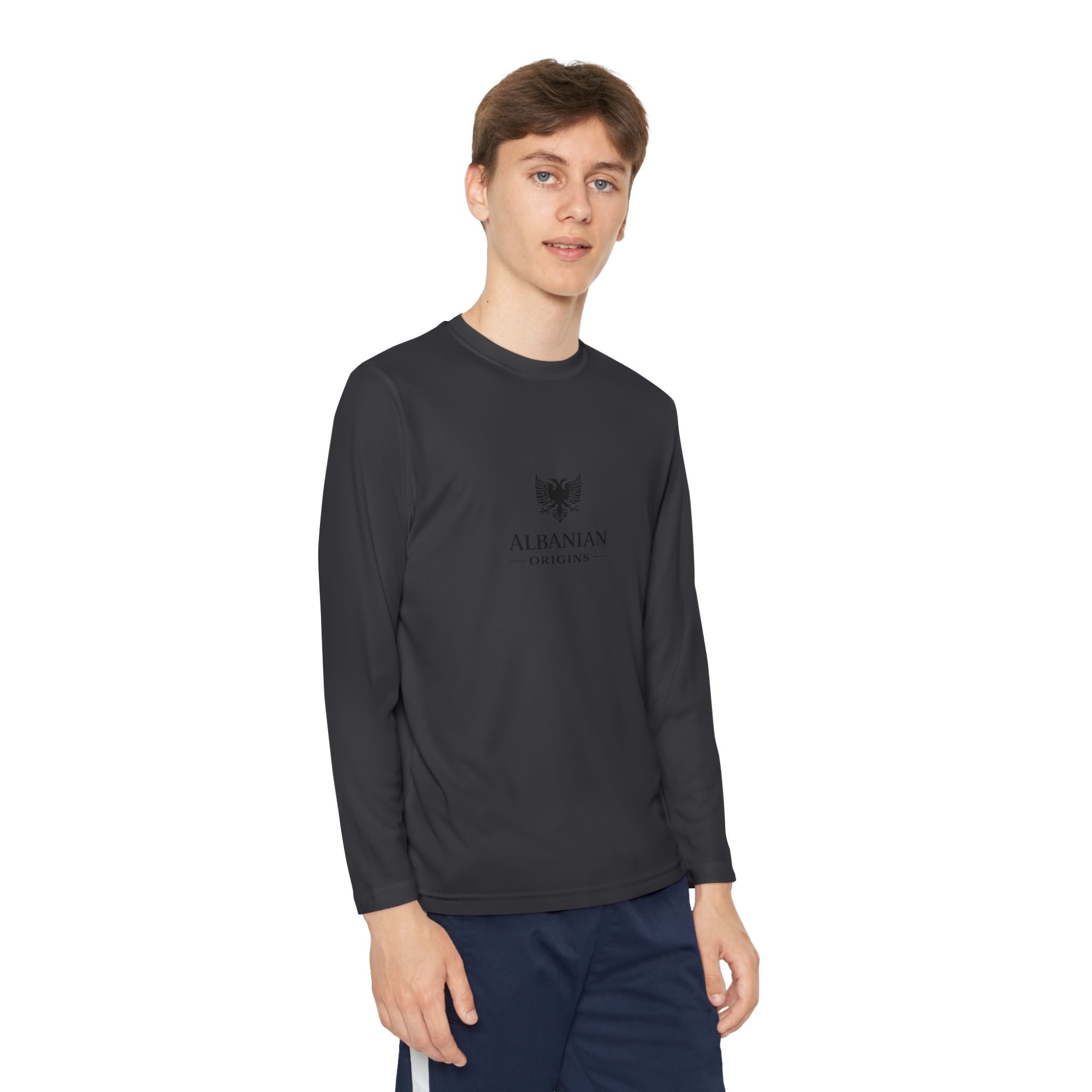 Youth Long Sleeve Competitor Tee - Albanian Origins Eagle