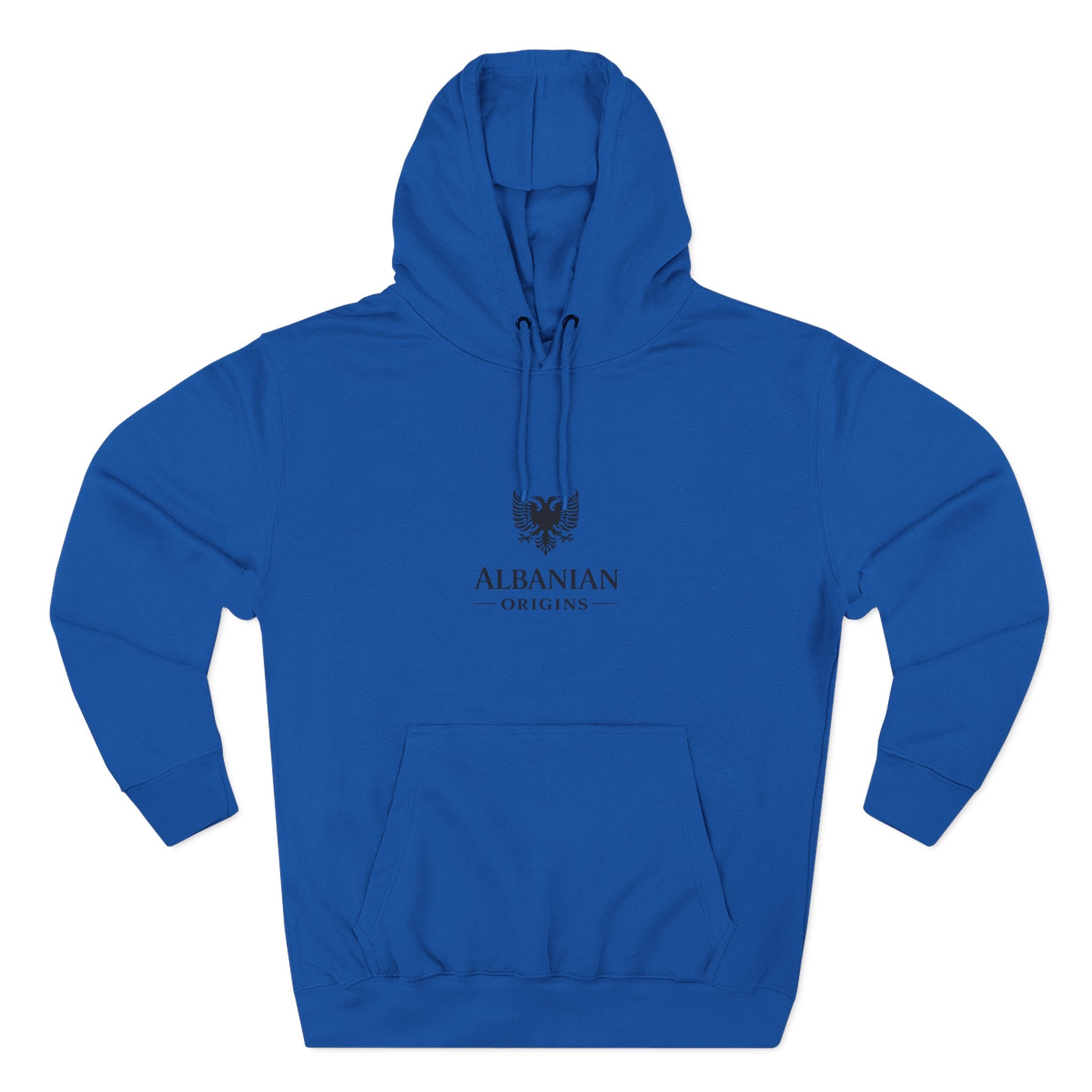 Three-Panel Fleece Hoodie - Albanian Origins Eagle