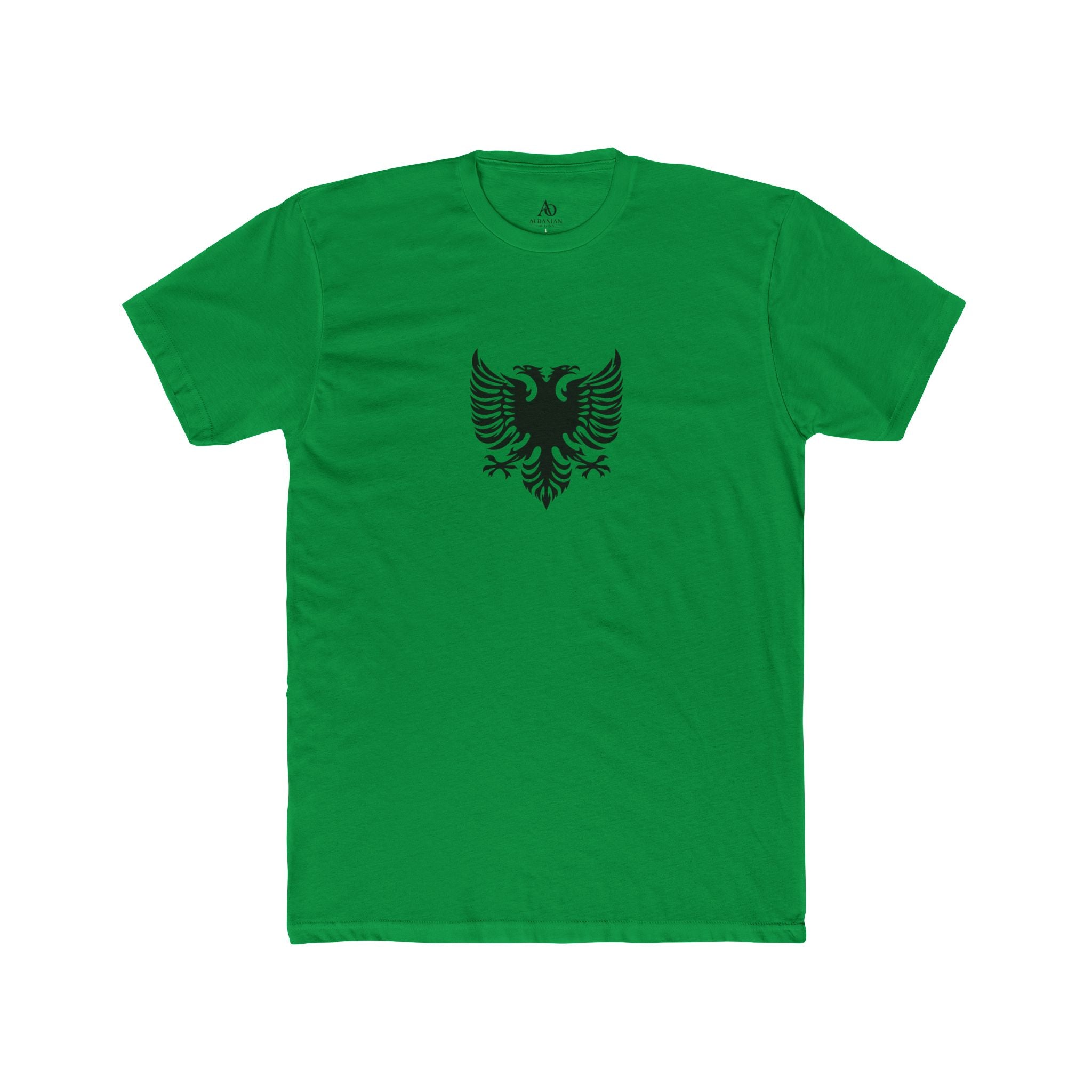 Unisex Cotton Crew Tee - Tribal Eagle Design - Albanian Origins Logo