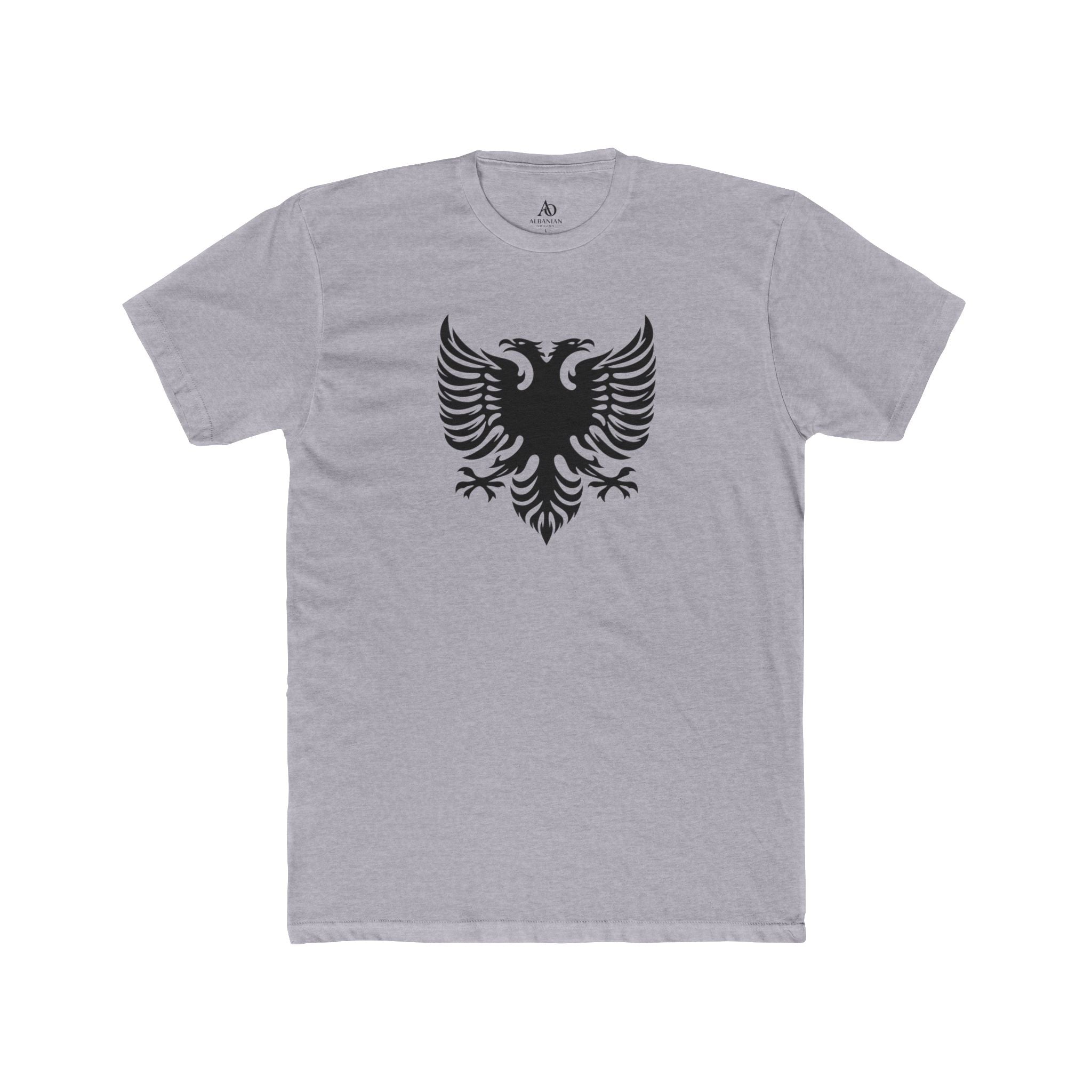 Unisex Cotton Crew Tee - Tribal Eagle Design - Albanian Origins Logo