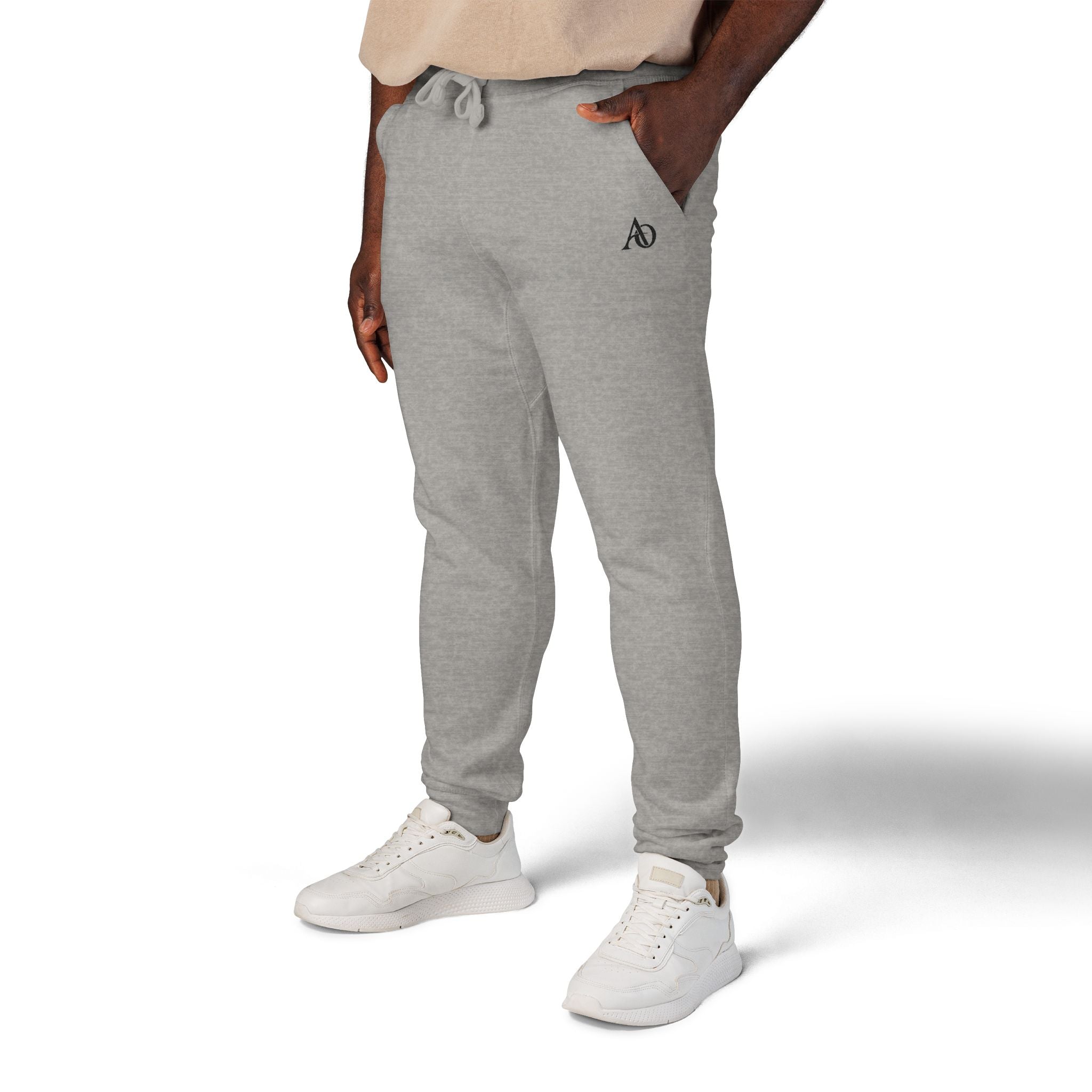 Unisex Fleece Sweatpants (Embroidery) - AO Logo - Albanian Origins