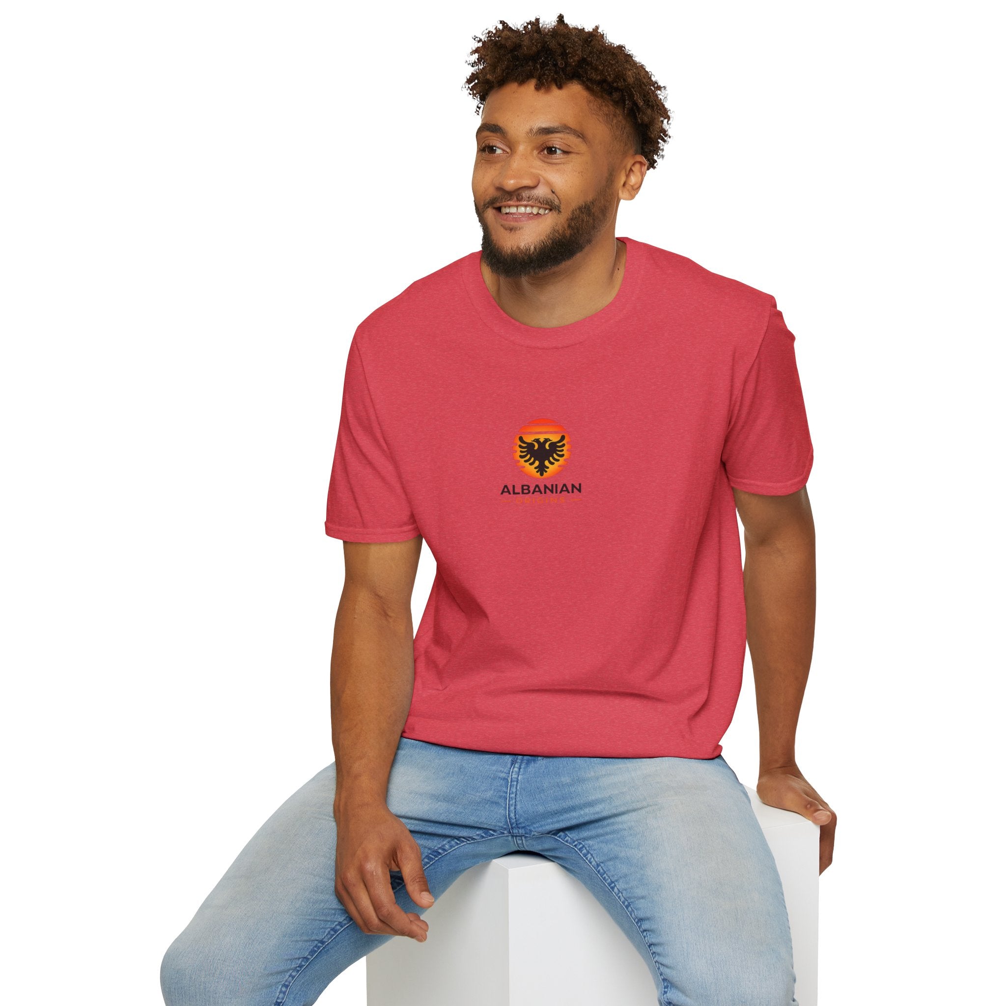 Unisex Softstyle T-Shirt - Albanian Origins Sun Logo
