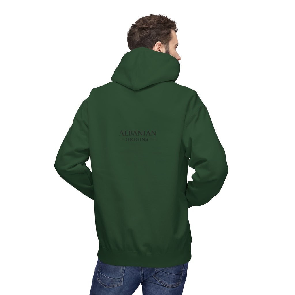Unisex Midweight Softstyle Fleece Hoodie - Tribal Eagle  Design - Albanian Origins
