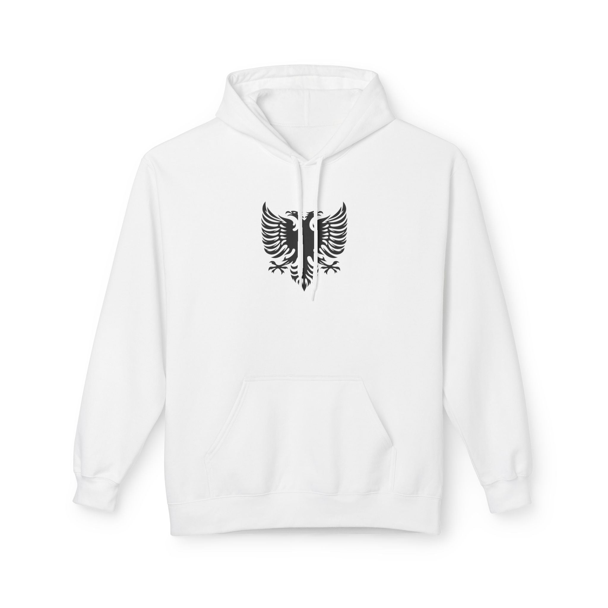 Unisex Midweight Softstyle Fleece Hoodie - Tribal Eagle  Design - Albanian Origins